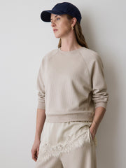 Long-Raglan-Sleeve Crew-Neck Top rw&co Limited Time Discount