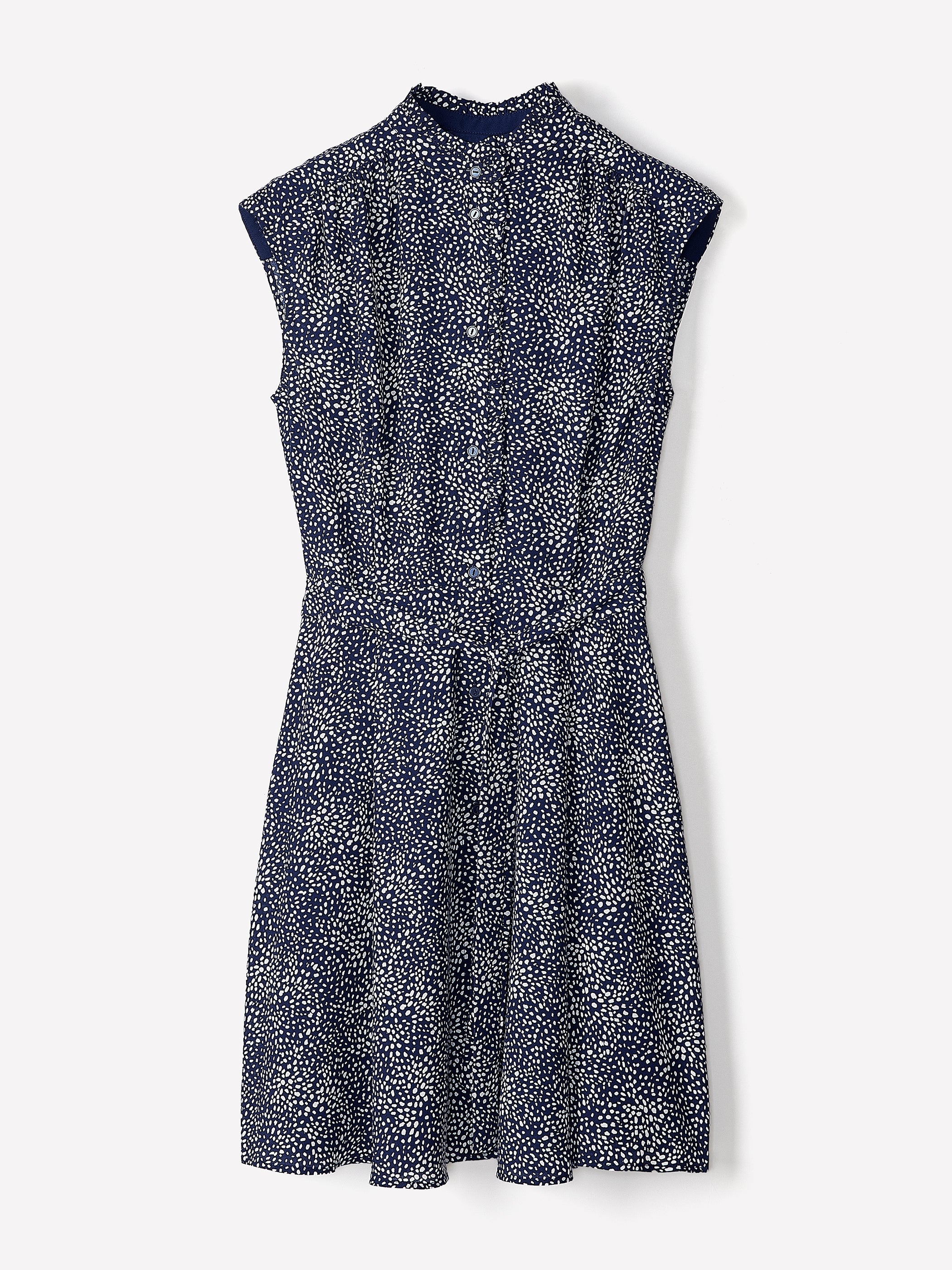 Sleeveless Mock-Neck Buttoned-Down Mini Dress rw&co Special Offer