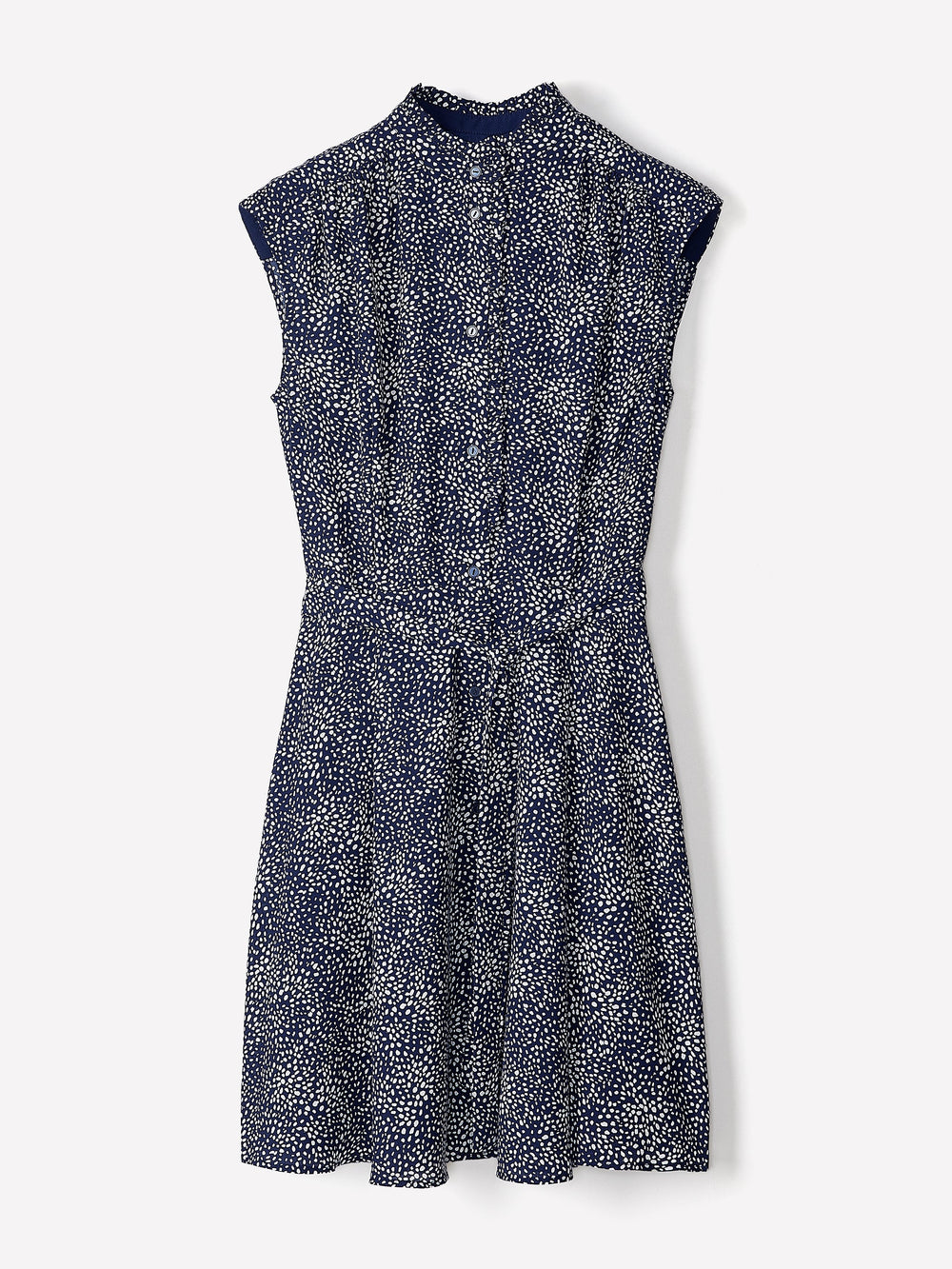Sleeveless Mock-Neck Buttoned-Down Mini Dress rw&co Special Offer