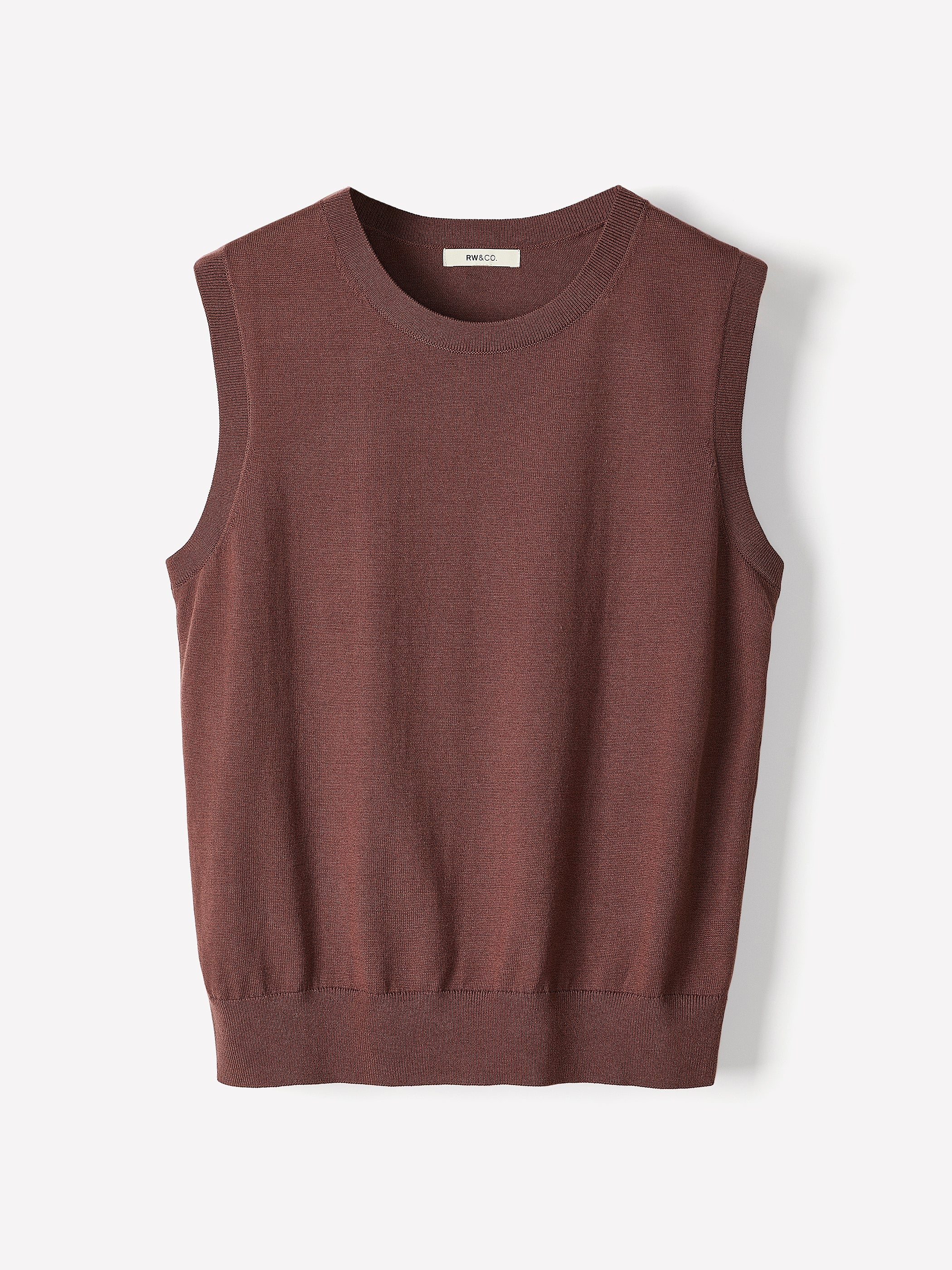 Sleeveless Scoop-Neck Sweater rw&co On Sale