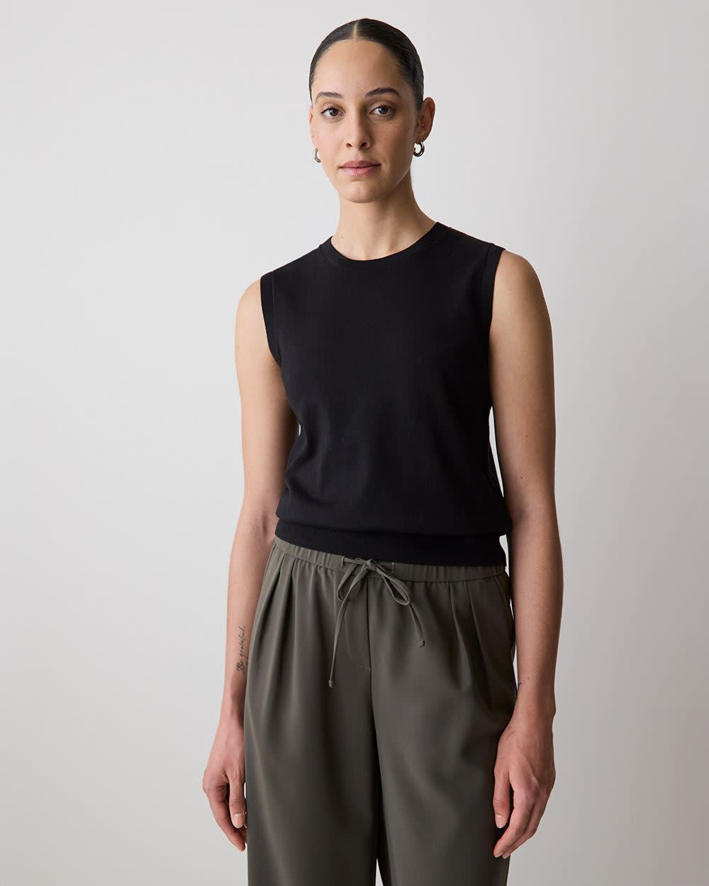 Sleeveless Scoop-Neck Sweater rw&co On Sale