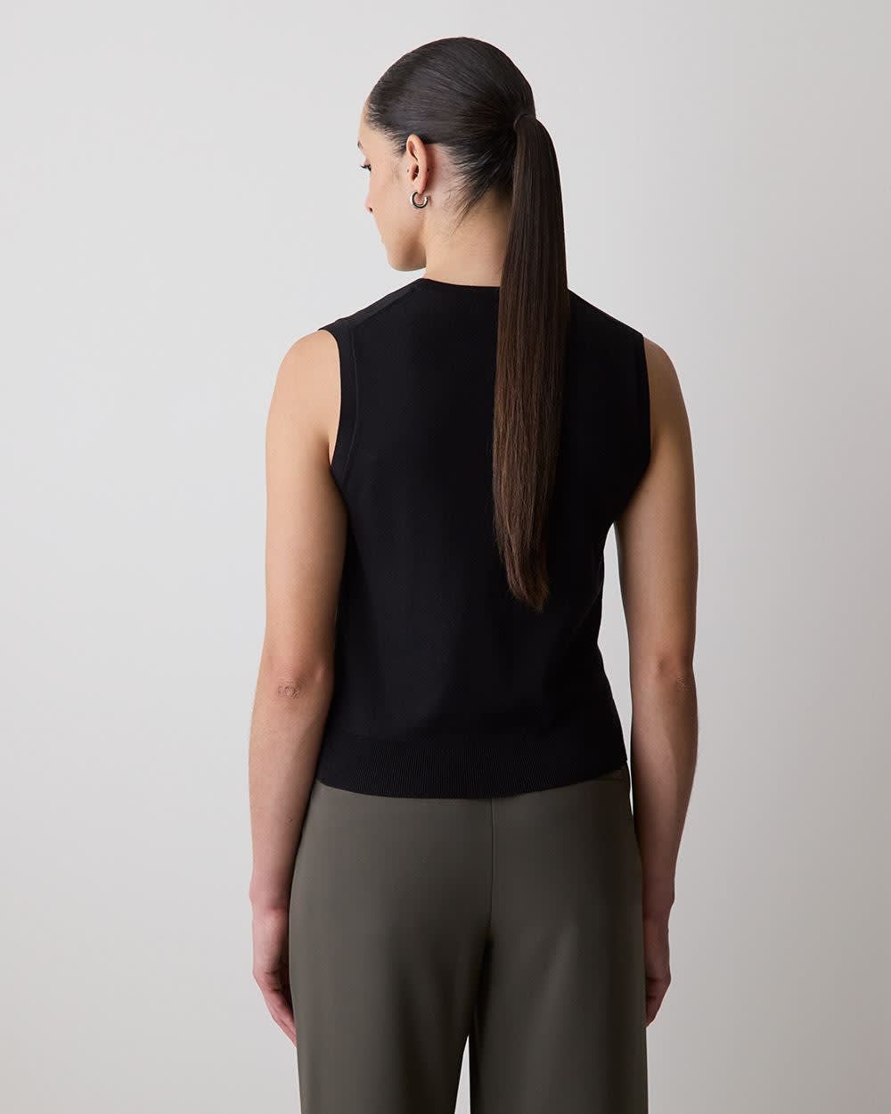 Sleeveless Scoop-Neck Sweater rw&co On Sale