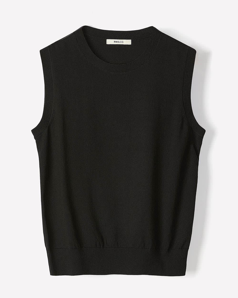 Sleeveless Scoop-Neck Sweater rw&co On Sale