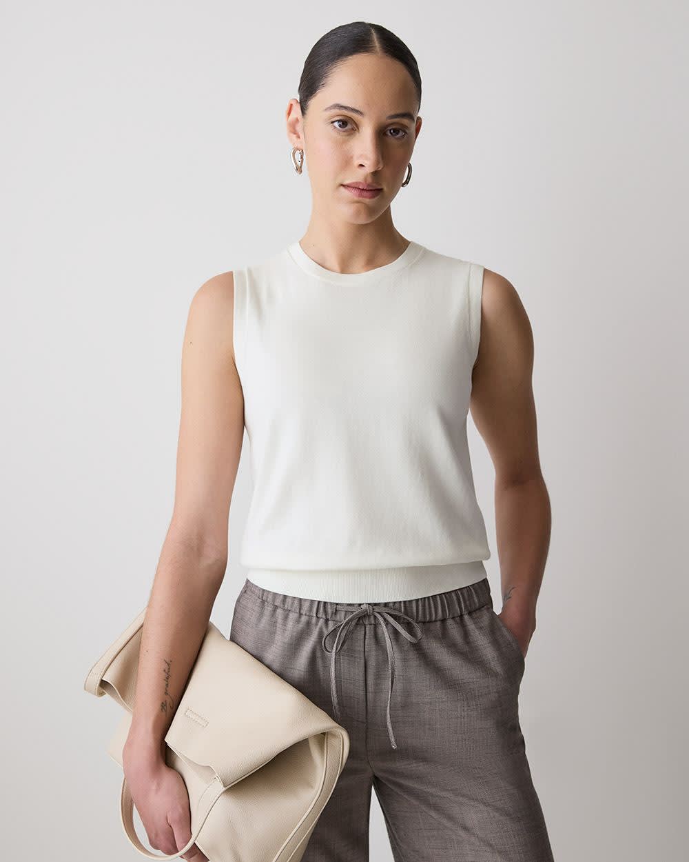 Sleeveless Scoop-Neck Sweater rw&co On Sale