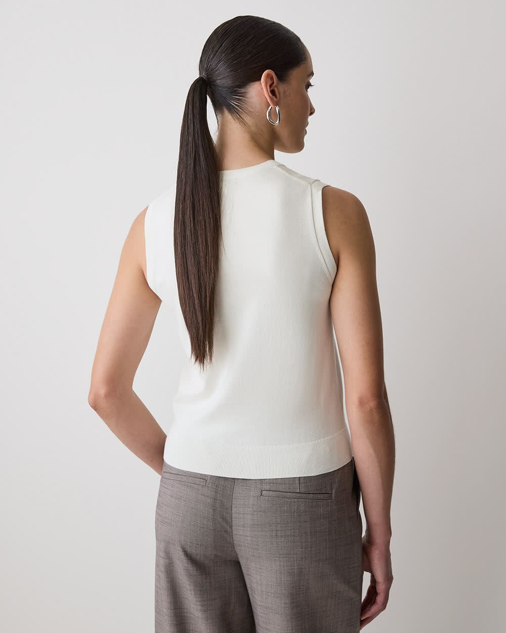 Sleeveless Scoop-Neck Sweater rw&co On Sale