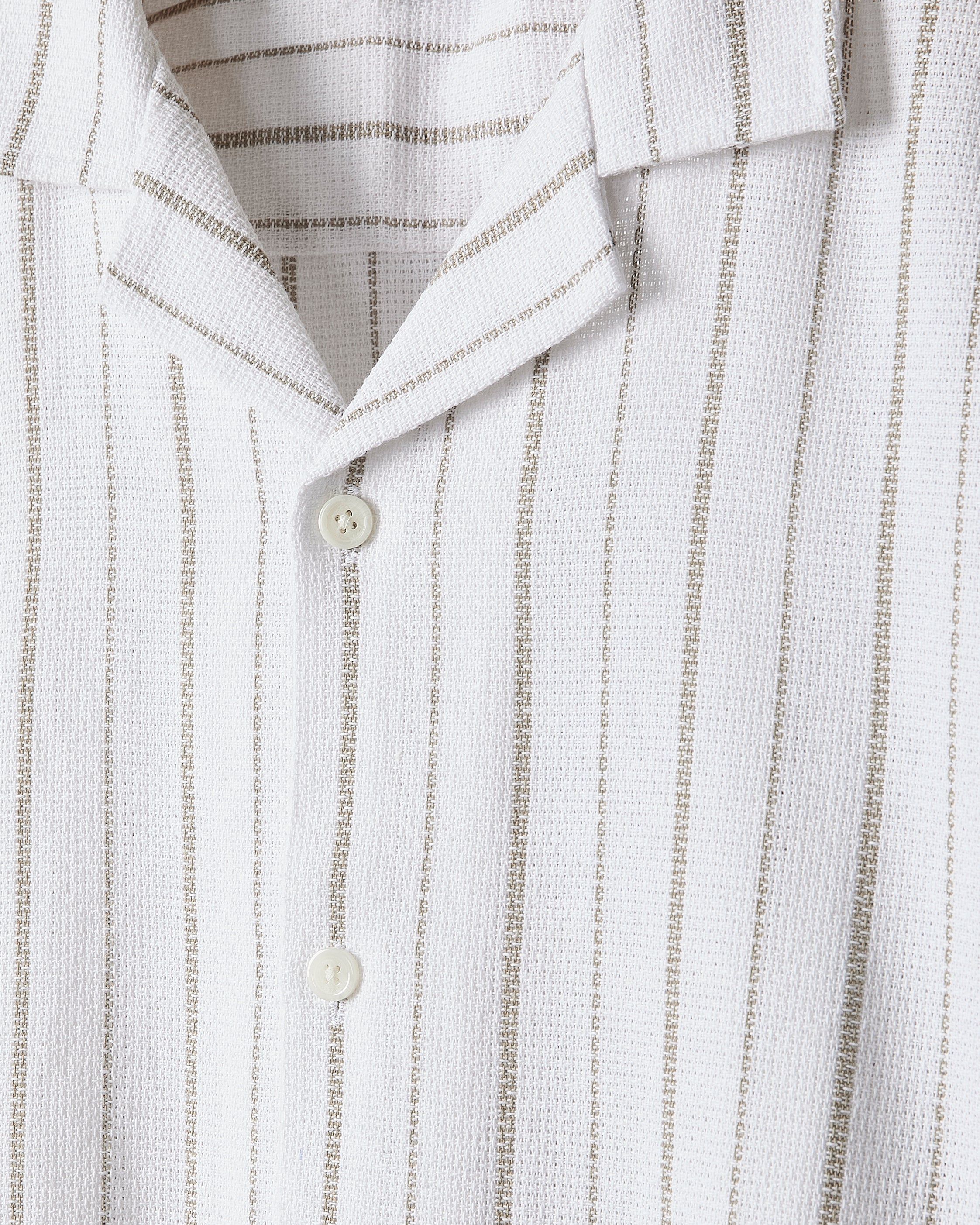 Striped Short-Sleeve Textured Shirt with Camp Collar rw&co Limited Time Discount