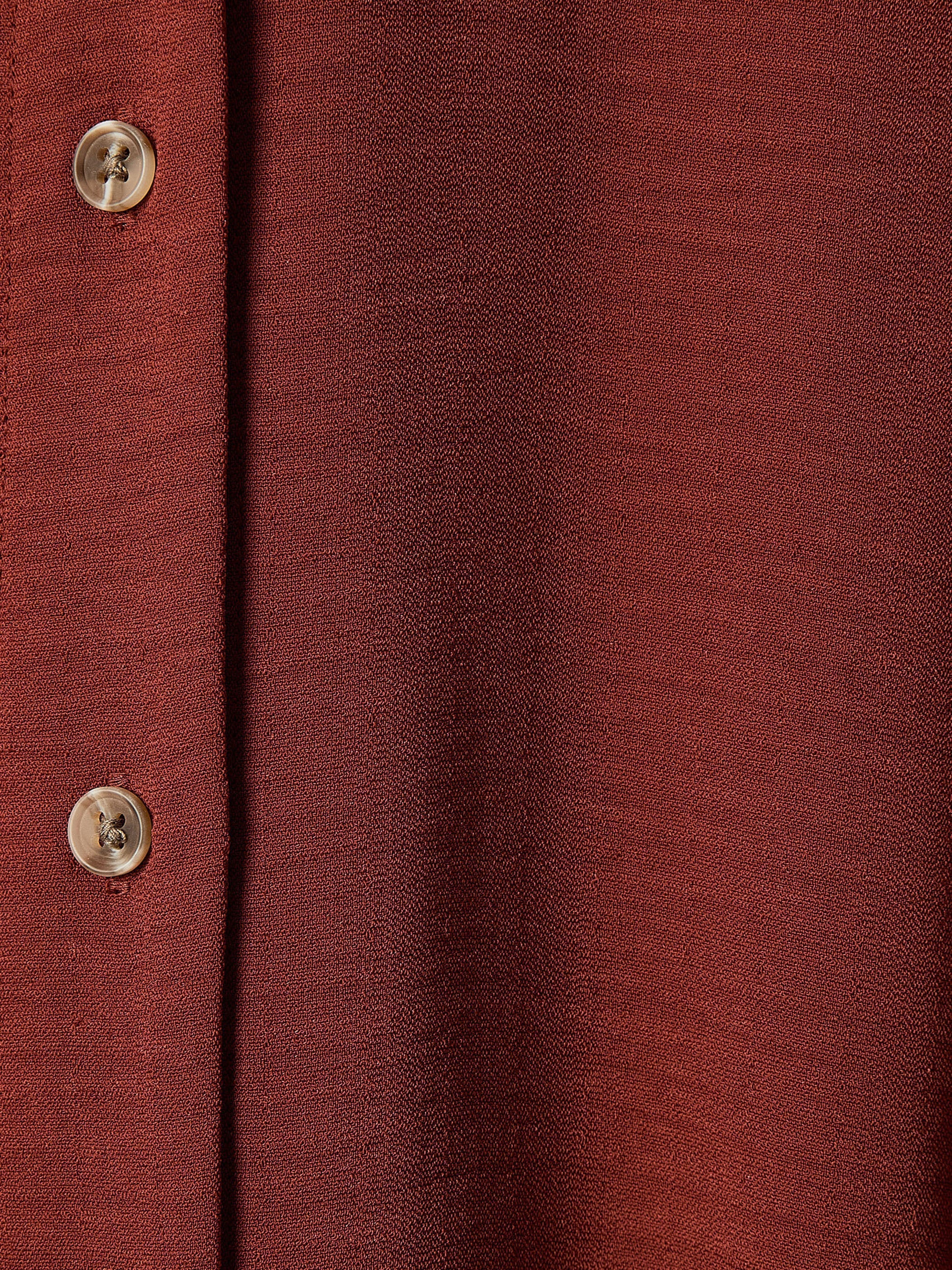 Short-Sleeve Buttoned-Down Midi Dress with Shirt Collar rw&co Special Promo Price