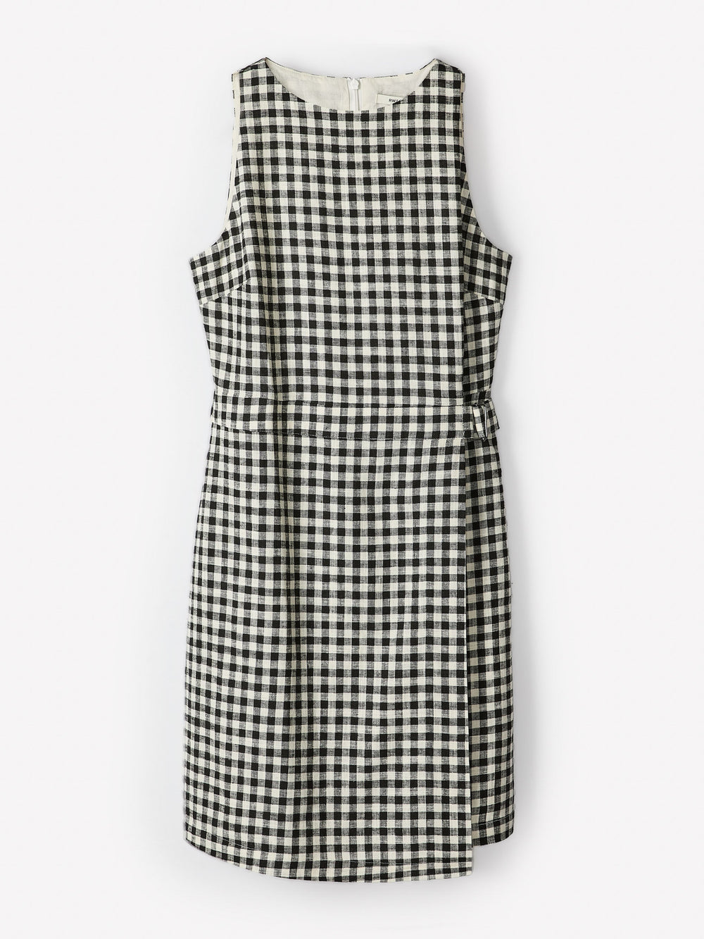 Sleeveless Boat-Neck Linen-Blend Midi Dress rw&co Great Value Deal