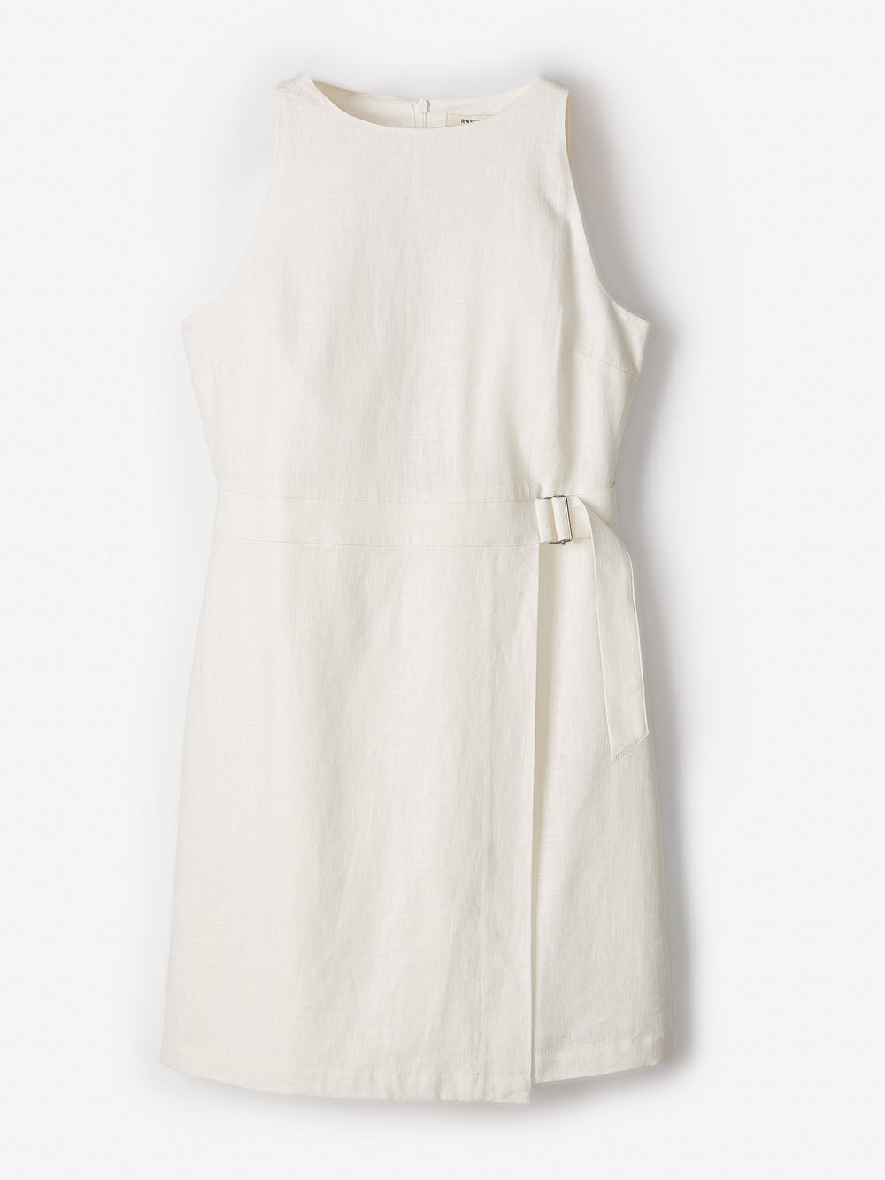 Sleeveless Boat-Neck Linen-Blend Midi Dress rw&co Great Value Deal