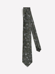 Green Regular Tie with Floral Pattern rw&co Special Offer
