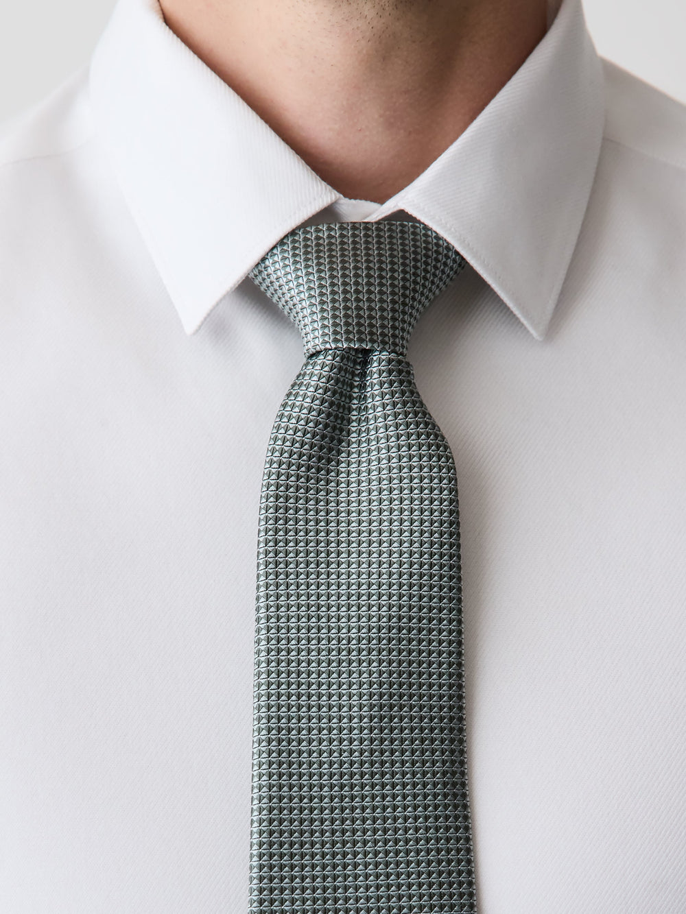 Mint Regular Tie with Geometric Pattern rw&co Great Value Deal