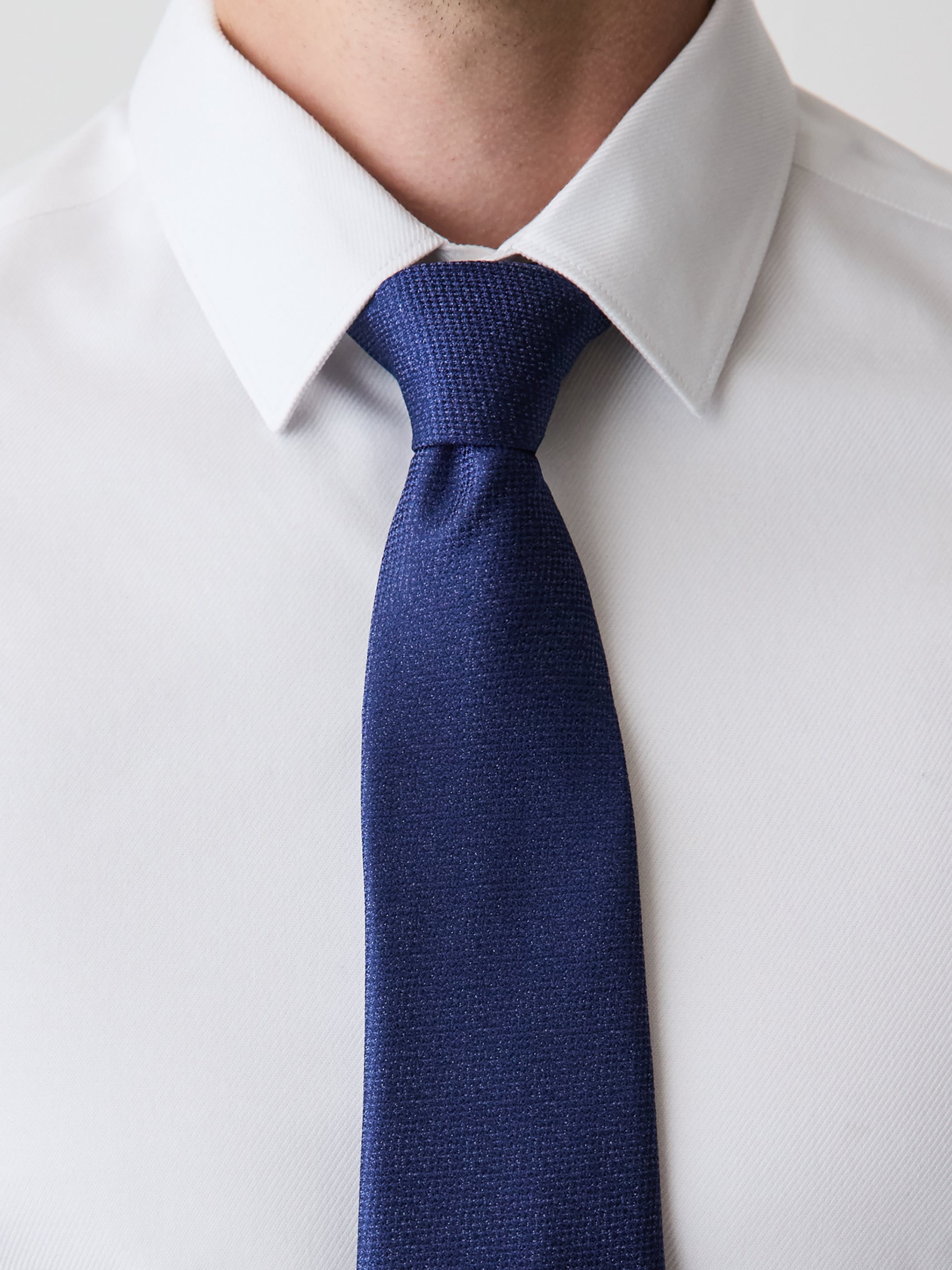 Regular Two-Tone Blue Tie rw&co Limited Time Discount