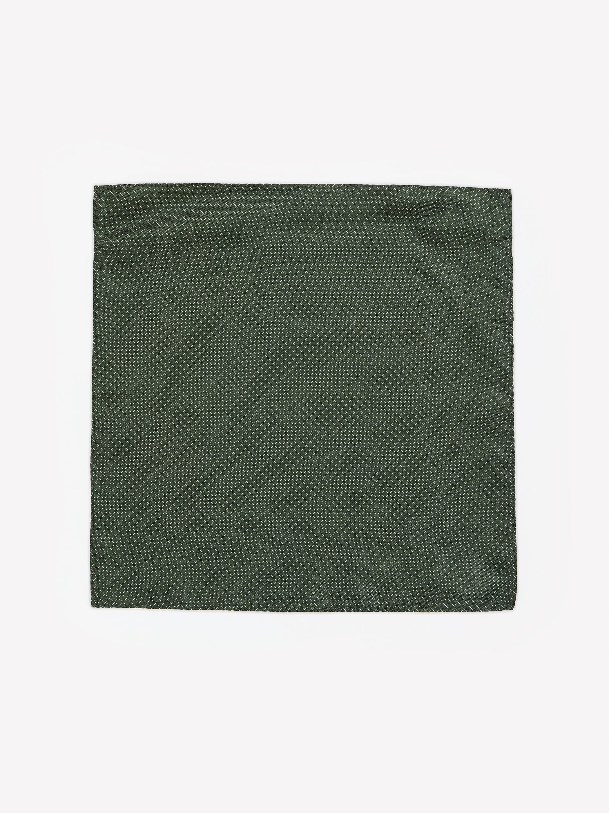 Dark Green Handkerchief with Square Geometric Pattern rw&co On Sale