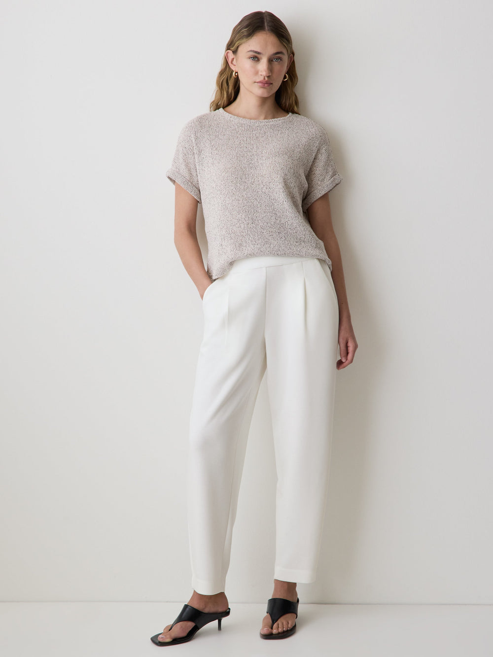 Barrel-Leg Lounge Pant rw&co On Sale