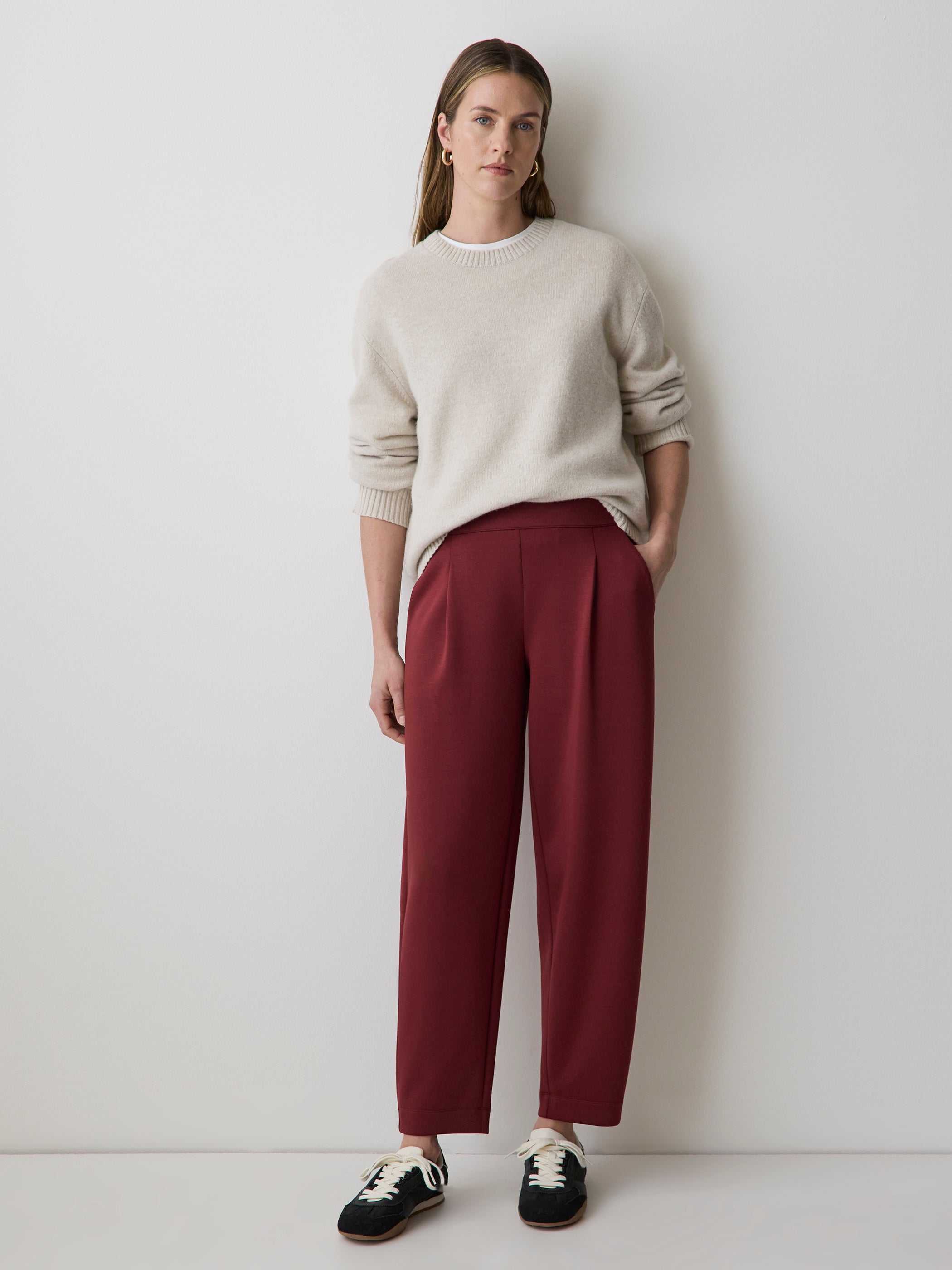 Barrel-Leg Lounge Pant rw&co On Sale