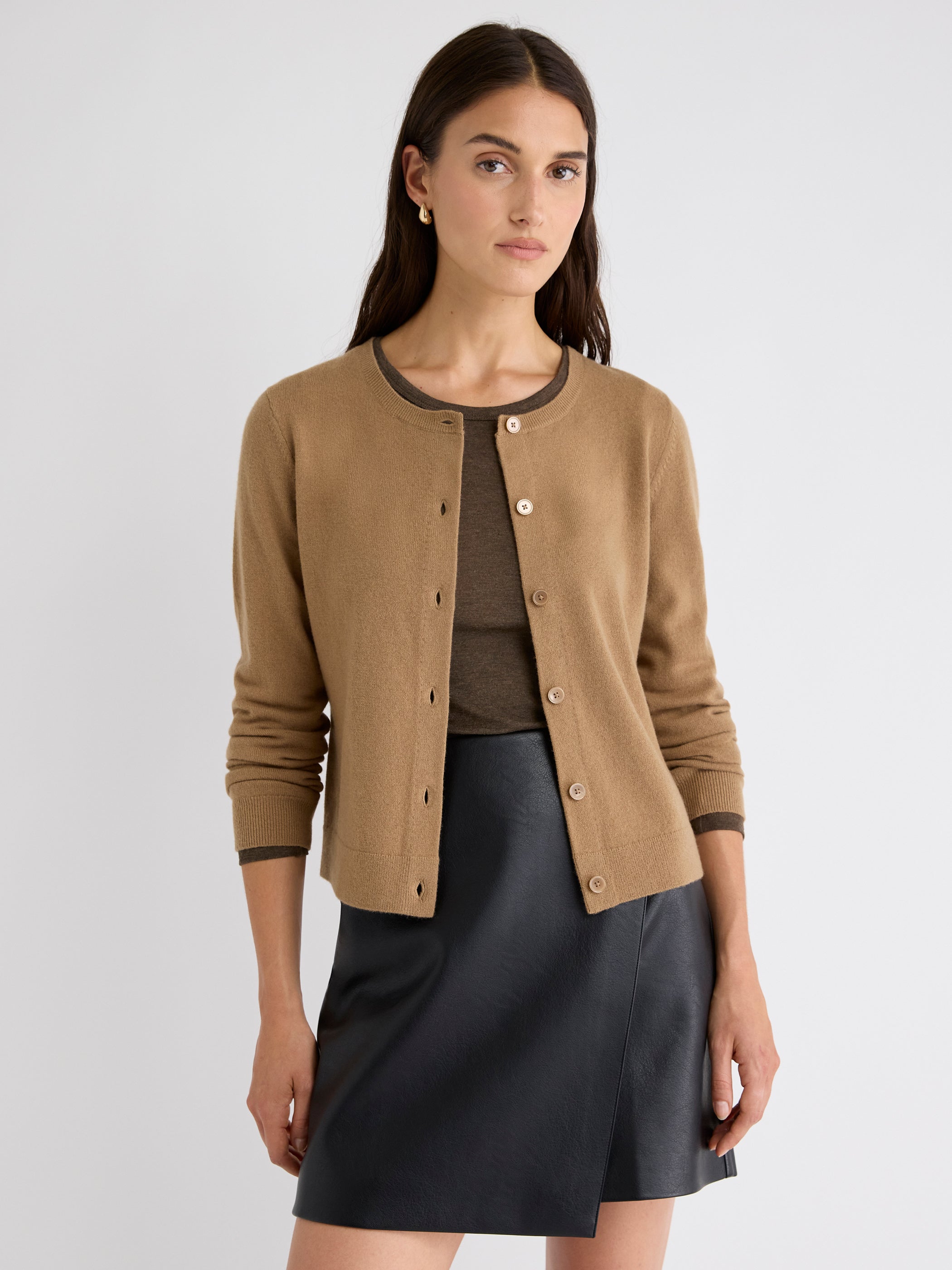 Merino Wool Button-Down Cardigan rw&co Special Offer
