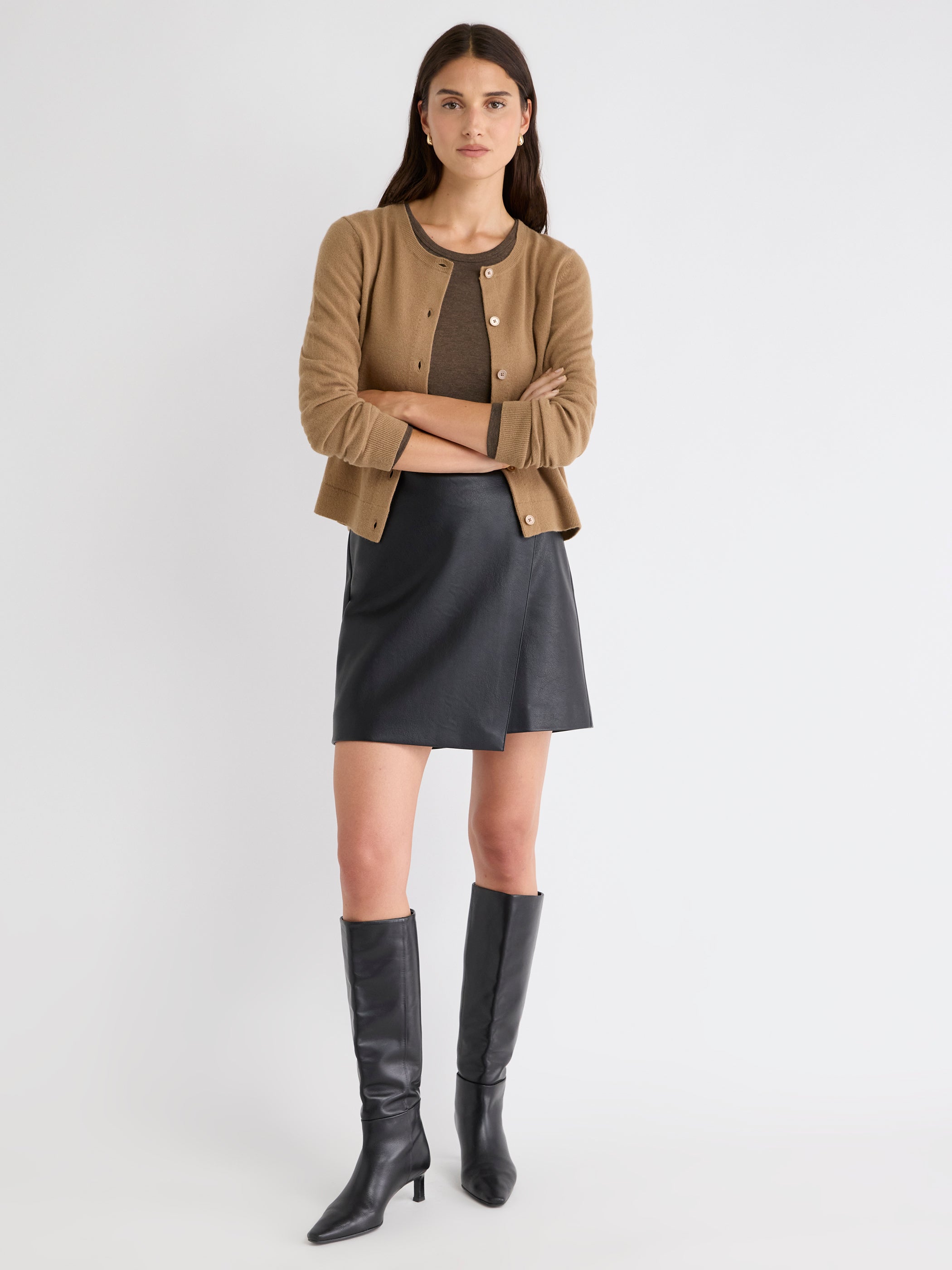 Merino Wool Button-Down Cardigan rw&co Special Offer