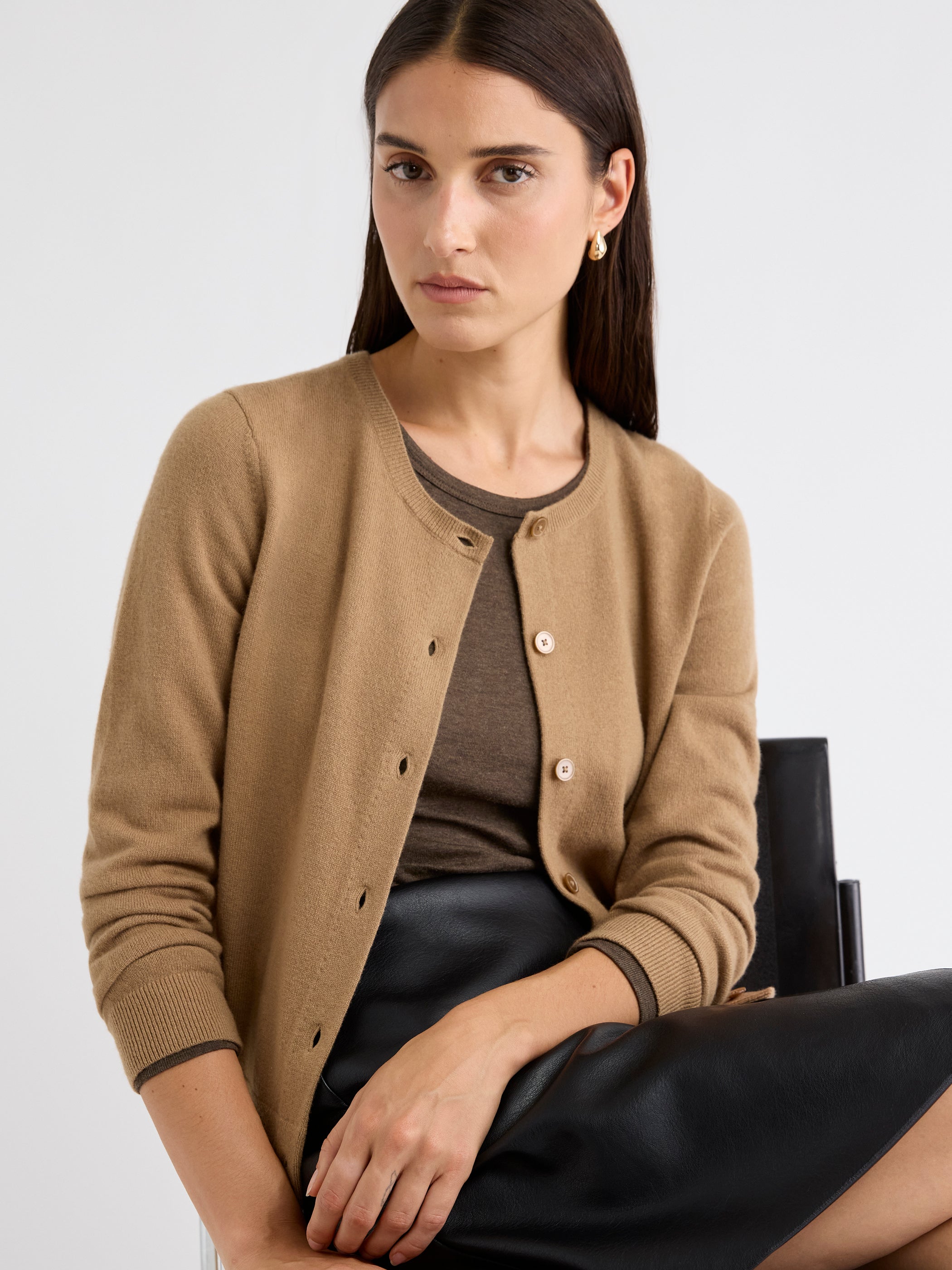 Merino Wool Button-Down Cardigan rw&co Special Offer