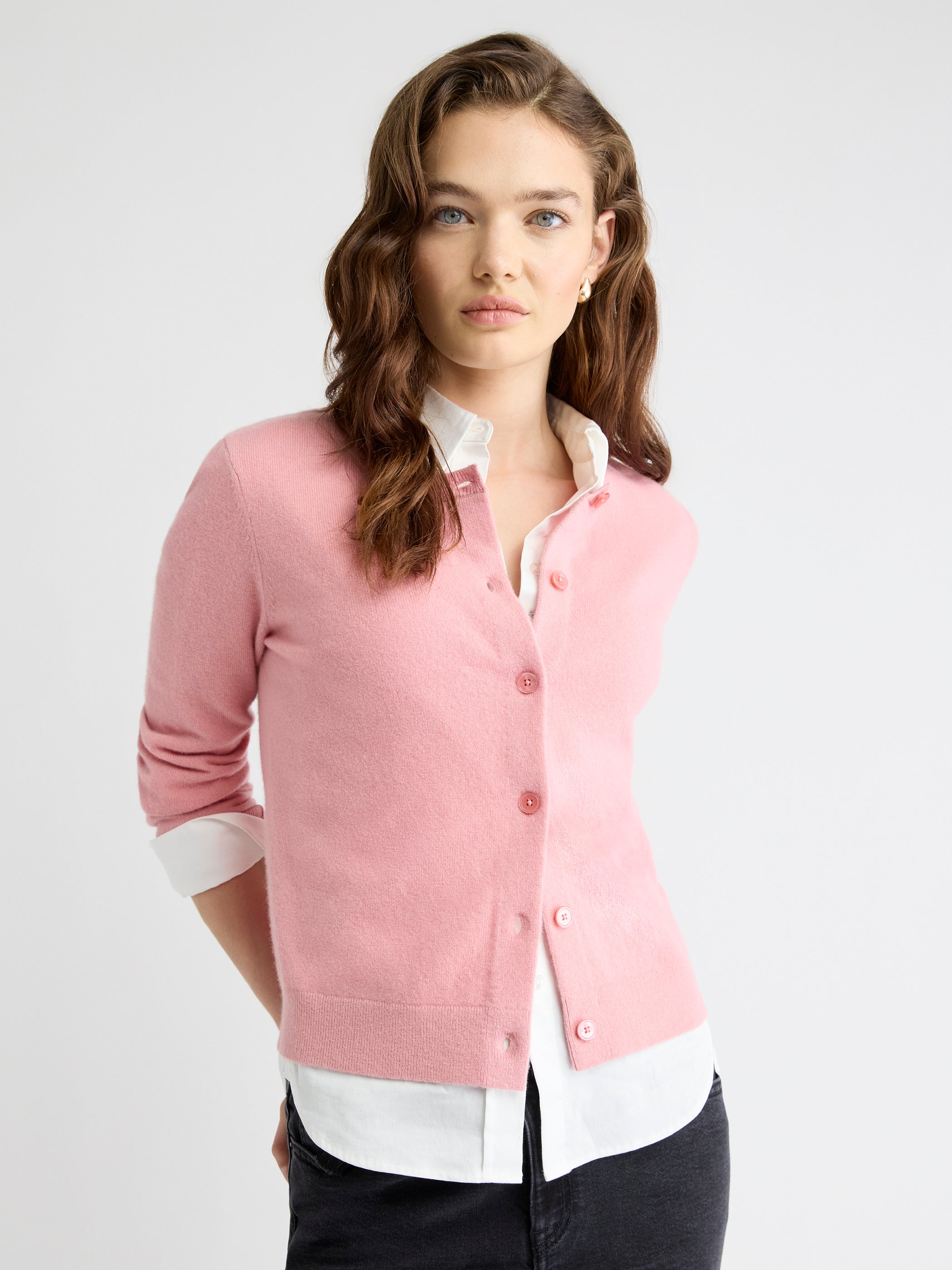 Merino Wool Button-Down Cardigan rw&co Special Offer