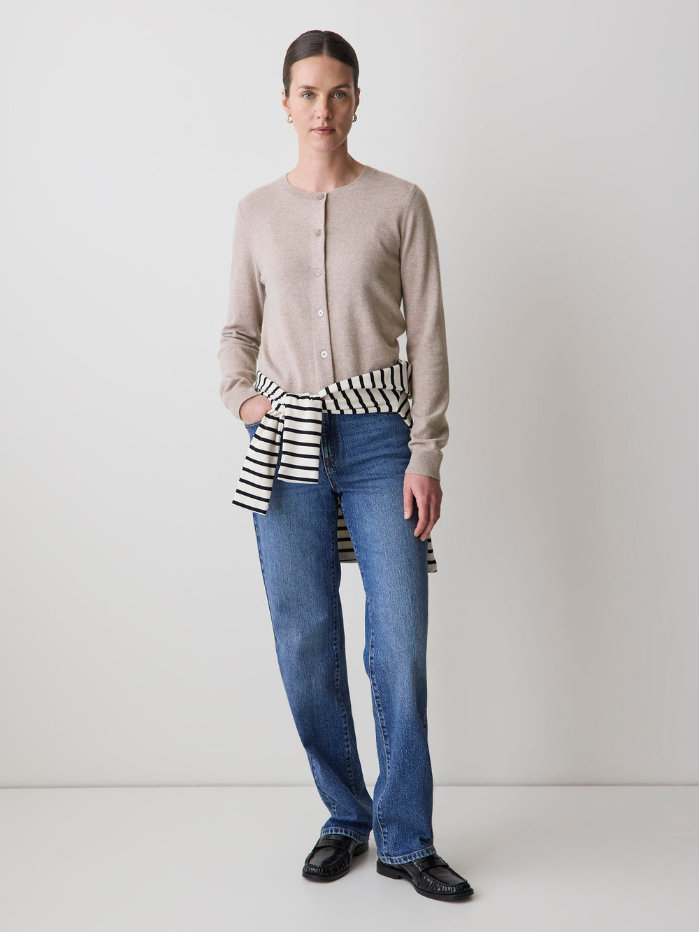 Merino Wool Button-Down Cardigan rw&co Special Offer