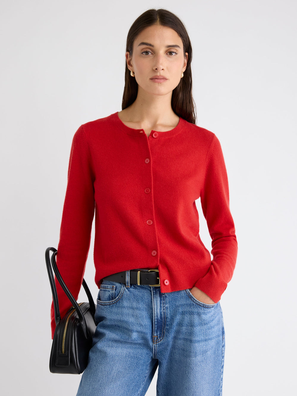 Merino Wool Button-Down Cardigan rw&co Special Offer