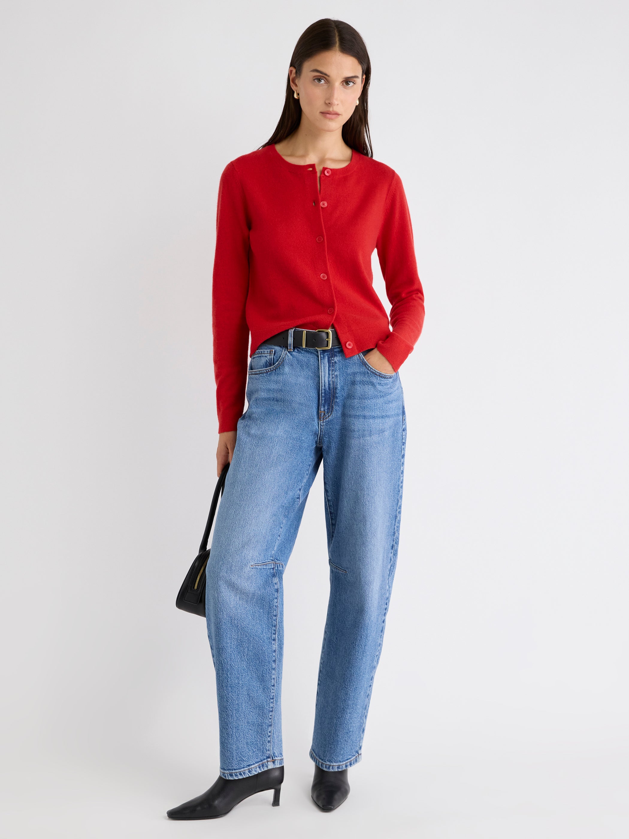 Merino Wool Button-Down Cardigan rw&co Special Offer