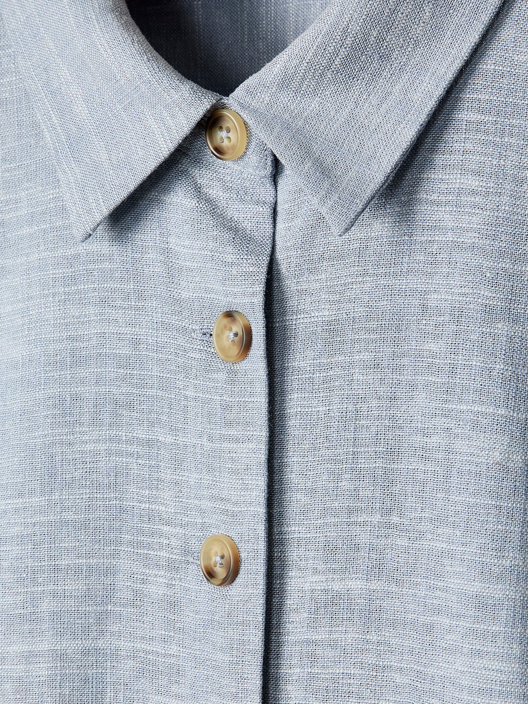 Short-Sleeve Linen-Blend Midi Dress with Shirt Collar rw&co Special Offer