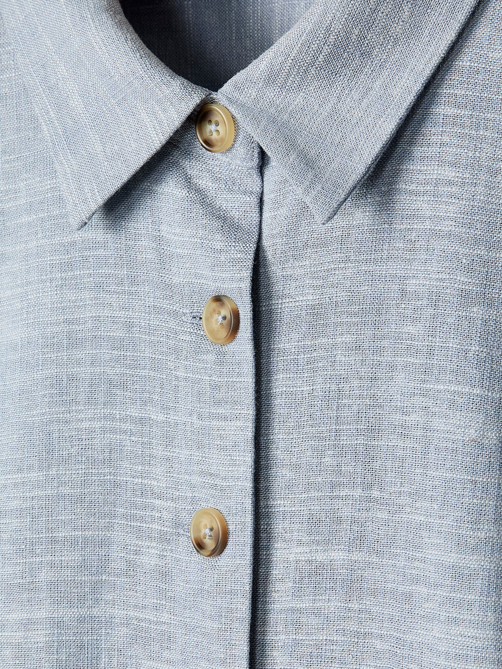 Short-Sleeve Linen-Blend Midi Dress with Shirt Collar rw&co Special Offer