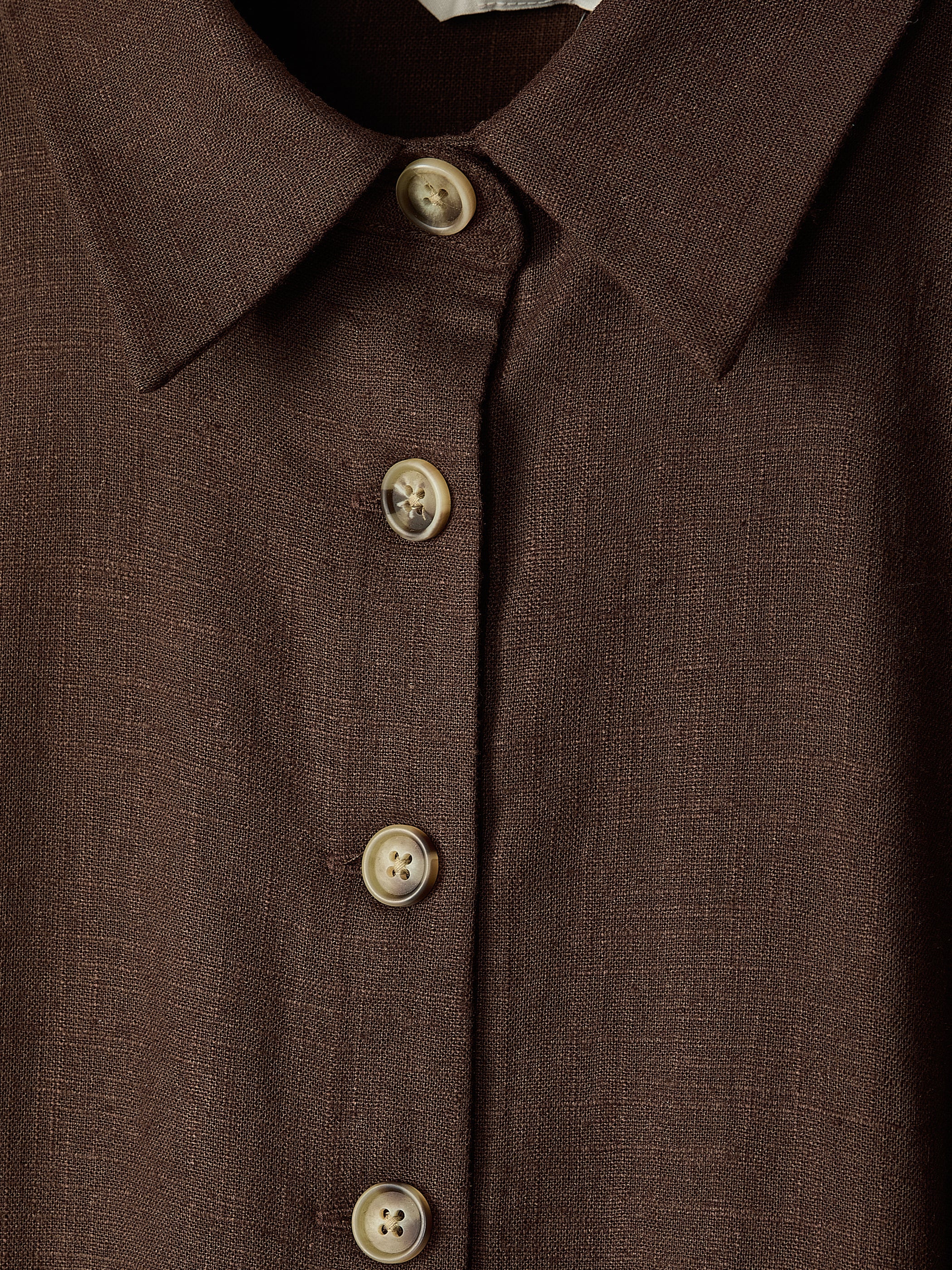 Short-Sleeve Linen-Blend Midi Dress with Shirt Collar rw&co On Sale