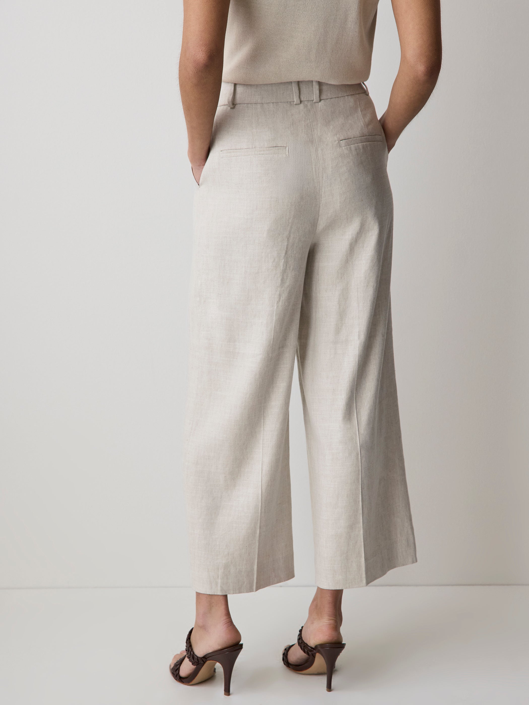 Cropped Wide-Leg High-Rise Pant rw&co Special Offer