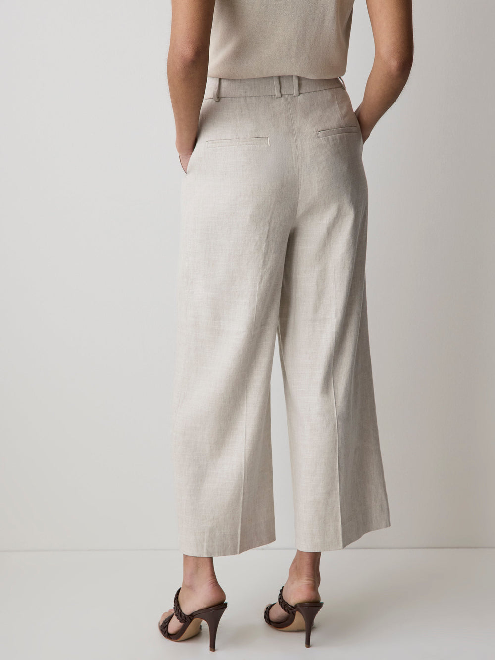 Cropped Wide-Leg High-Rise Pant rw&co Special Offer