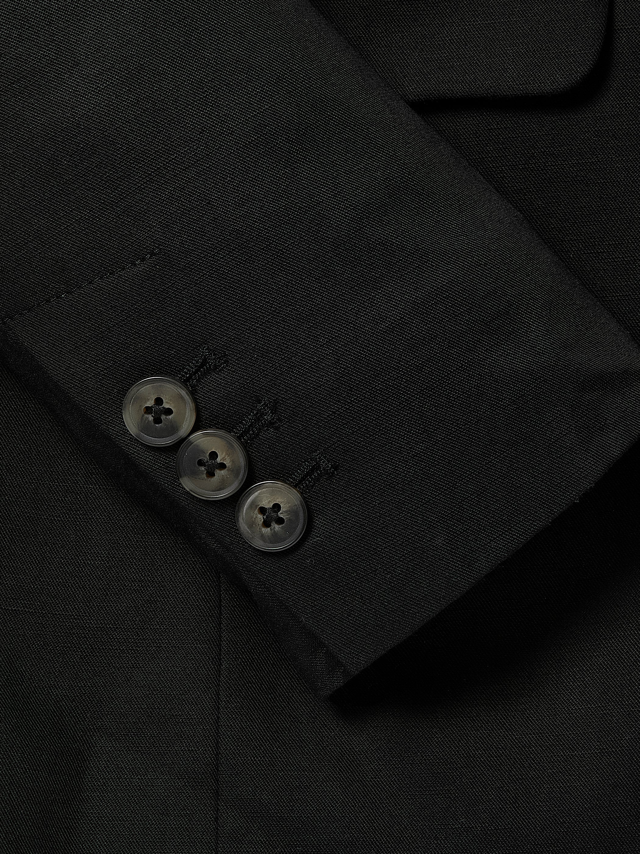 Linen-Blend Relaxed-Fit One-Button Blazer rw&co Special Promo Price