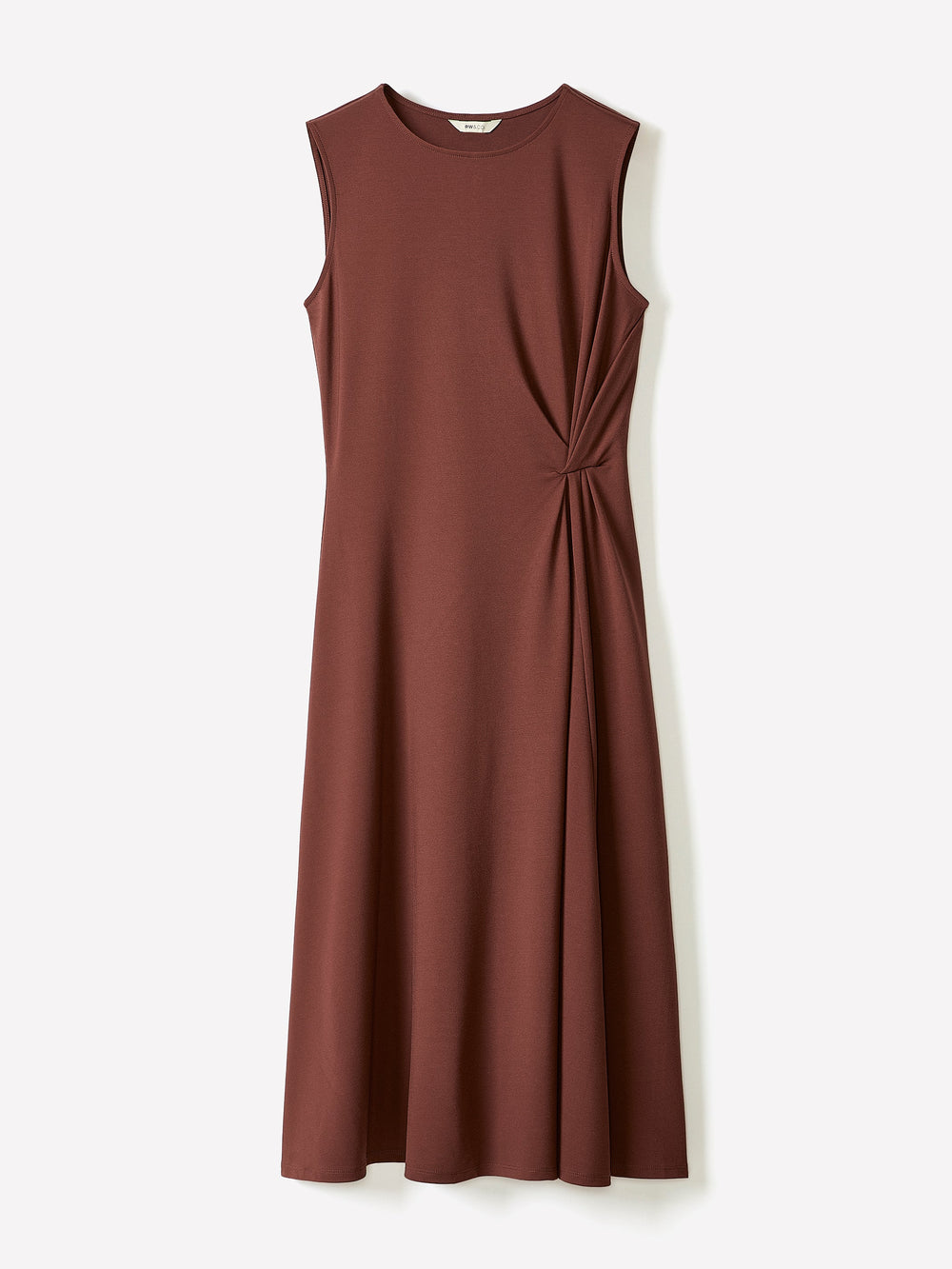 Sleeveless Crew-Neck Midi Dress with Knot Detail rw&co Exclusive Sale Price