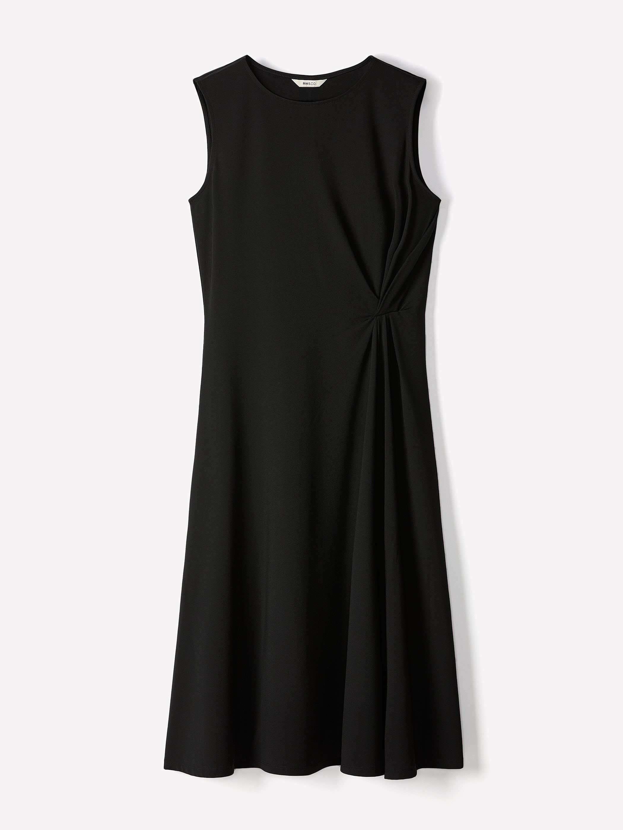 Sleeveless Crew-Neck Midi Dress with Knot Detail rw&co Exclusive Sale Price