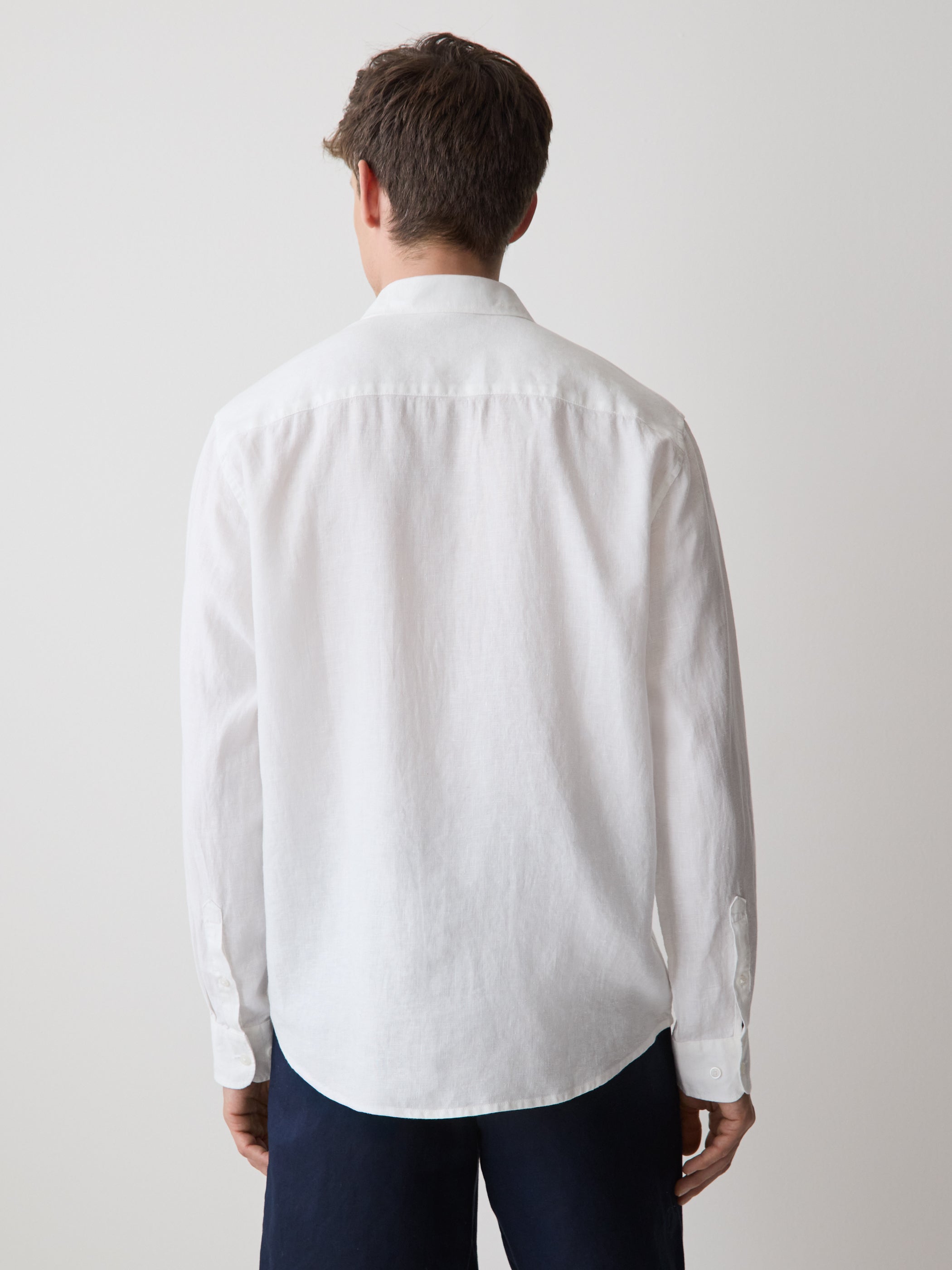 Long-Sleeve Woven Linen Shirt rw&co Special Offer