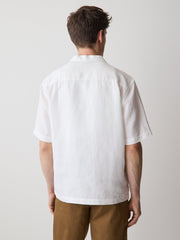 Short-Sleeve Linen Shirt with Camp Collar rw&co Special Promo Price