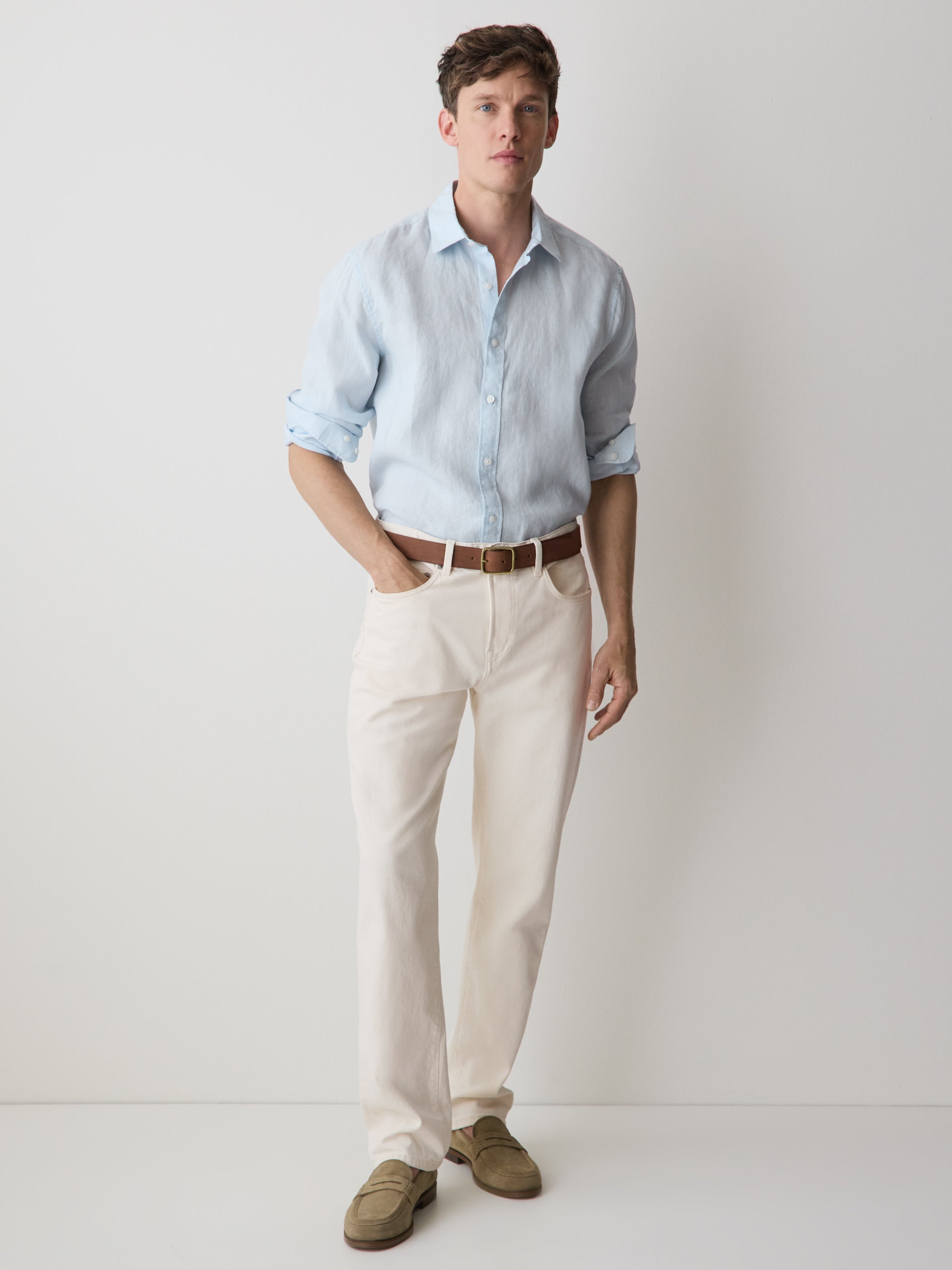 Long-Sleeve Linen Shirt rw&co On Sale