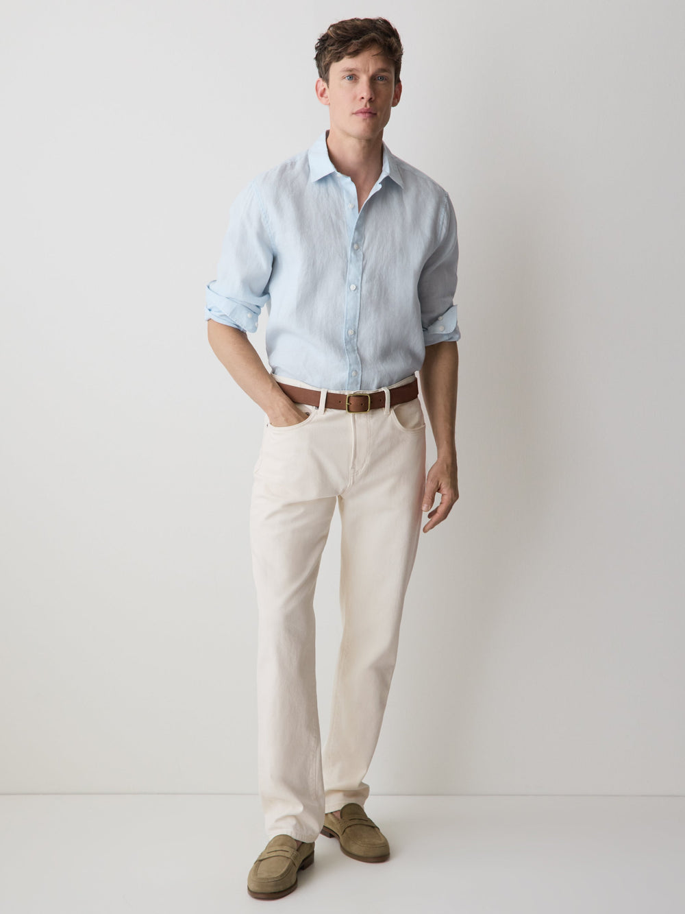 Long-Sleeve Linen Shirt rw&co On Sale