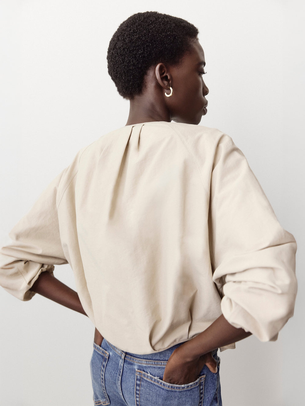 Short Twill Jacket with Cinched Waist rw&co Exclusive Sale Price