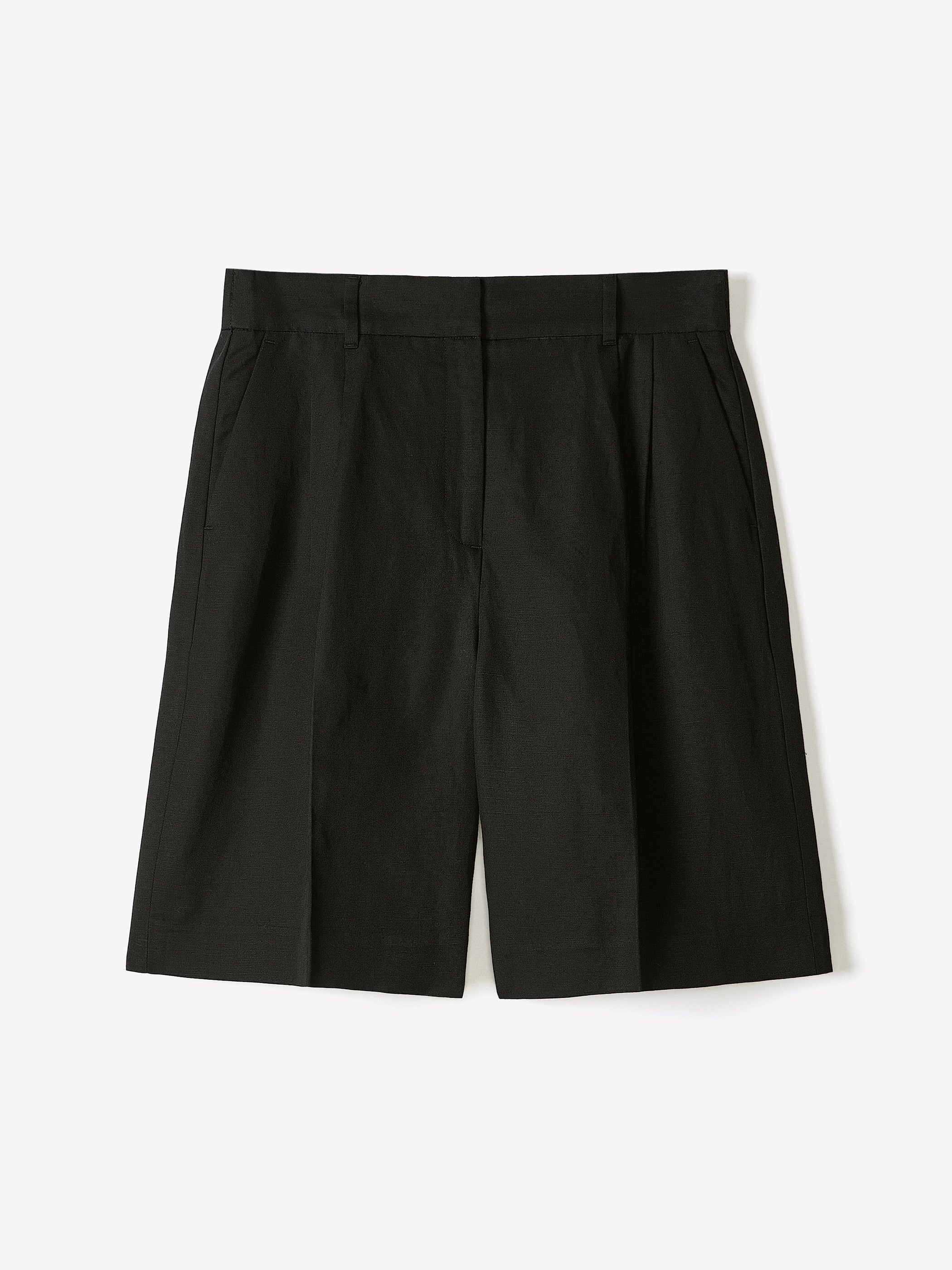 Linen-Blend High-Rise Bermuda Shorts rw&co Special Offer