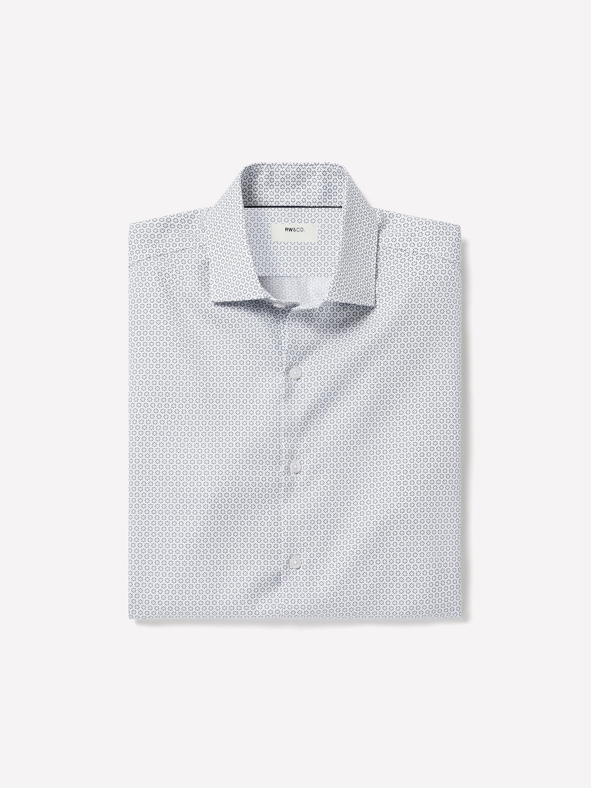 Slim-Fit Dress Shirt with Geo Floral Pattern rw&co Great Value Deal