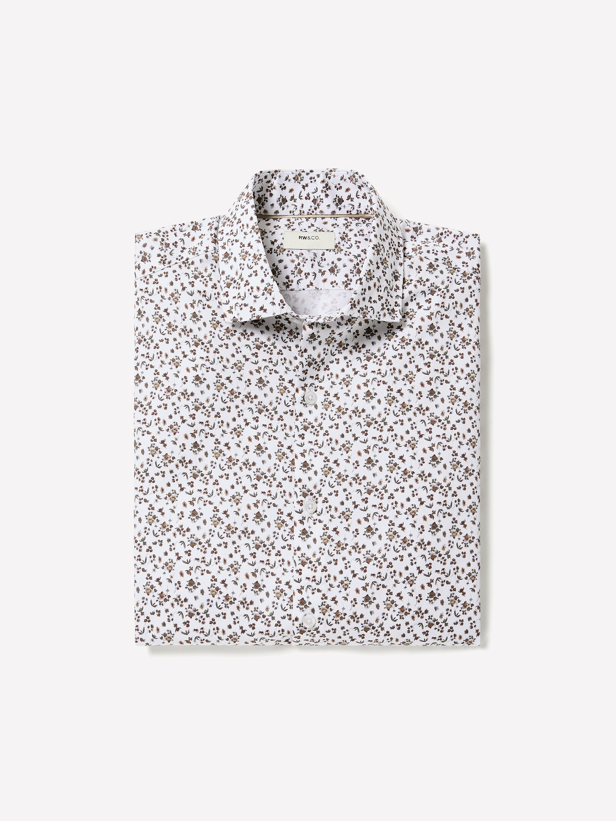Tailored-Fit Dress Shirt with Floral Pattern rw&co Special Offer