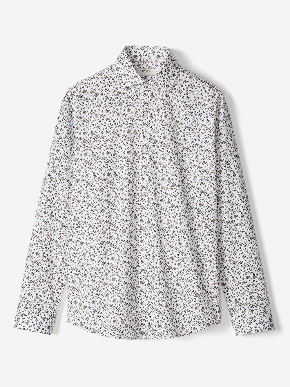 Tailored-Fit Dress Shirt with Floral Pattern rw&co Special Offer