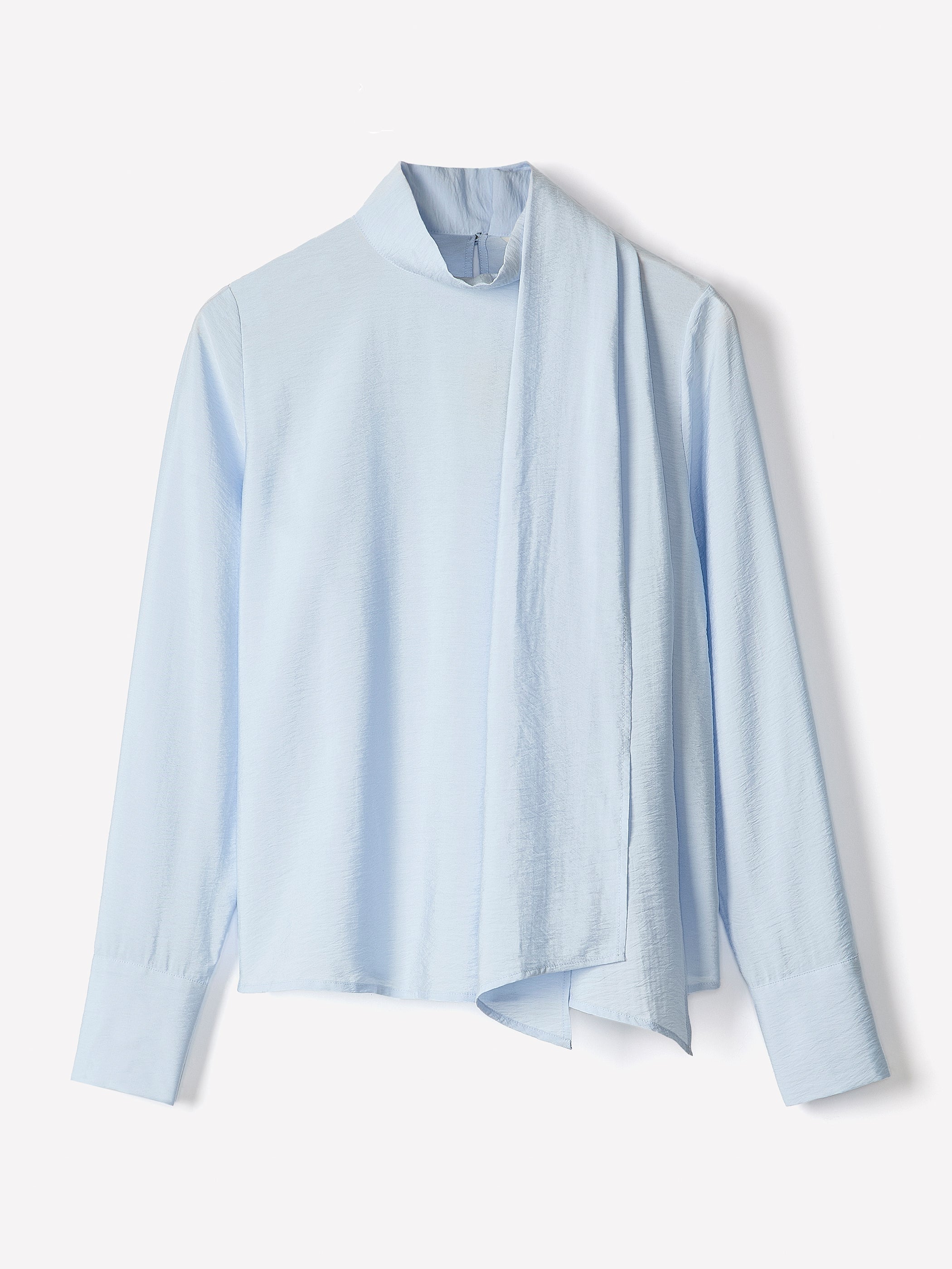 Long-Sleeve Popover Blouse with Scarf Neckline rw&co Exclusive Sale Price