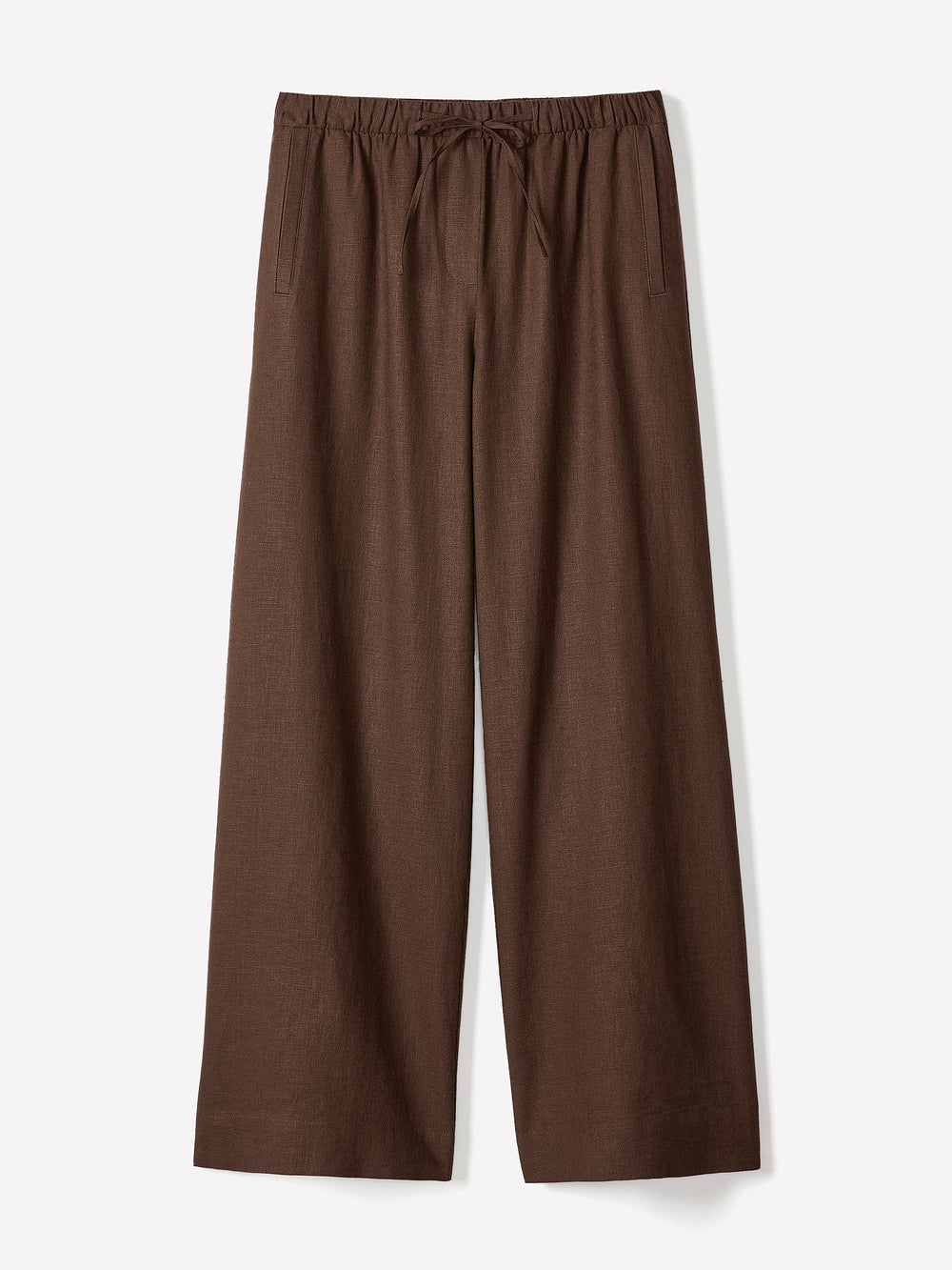 Linen Mid-Rise Wide-Leg Pant rw&co Great Value Deal