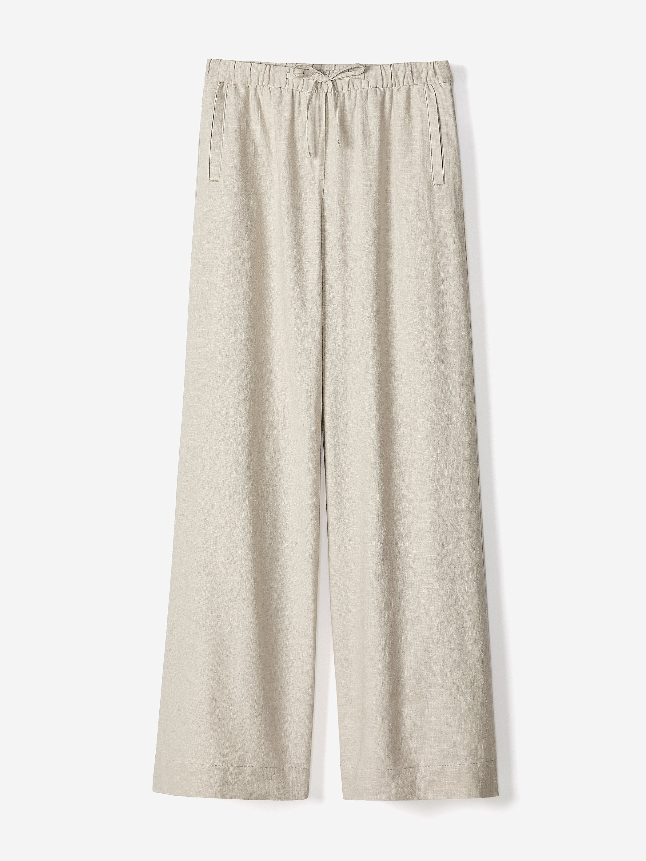 Linen Mid-Rise Wide-Leg Pant rw&co Great Value Deal