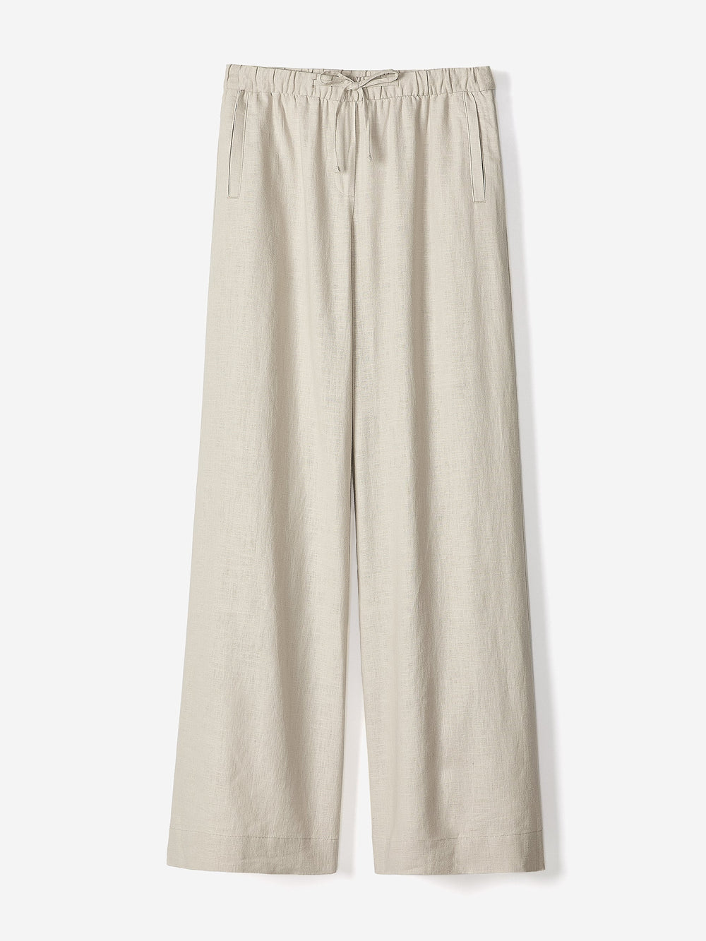 Linen Mid-Rise Wide-Leg Pant rw&co Great Value Deal