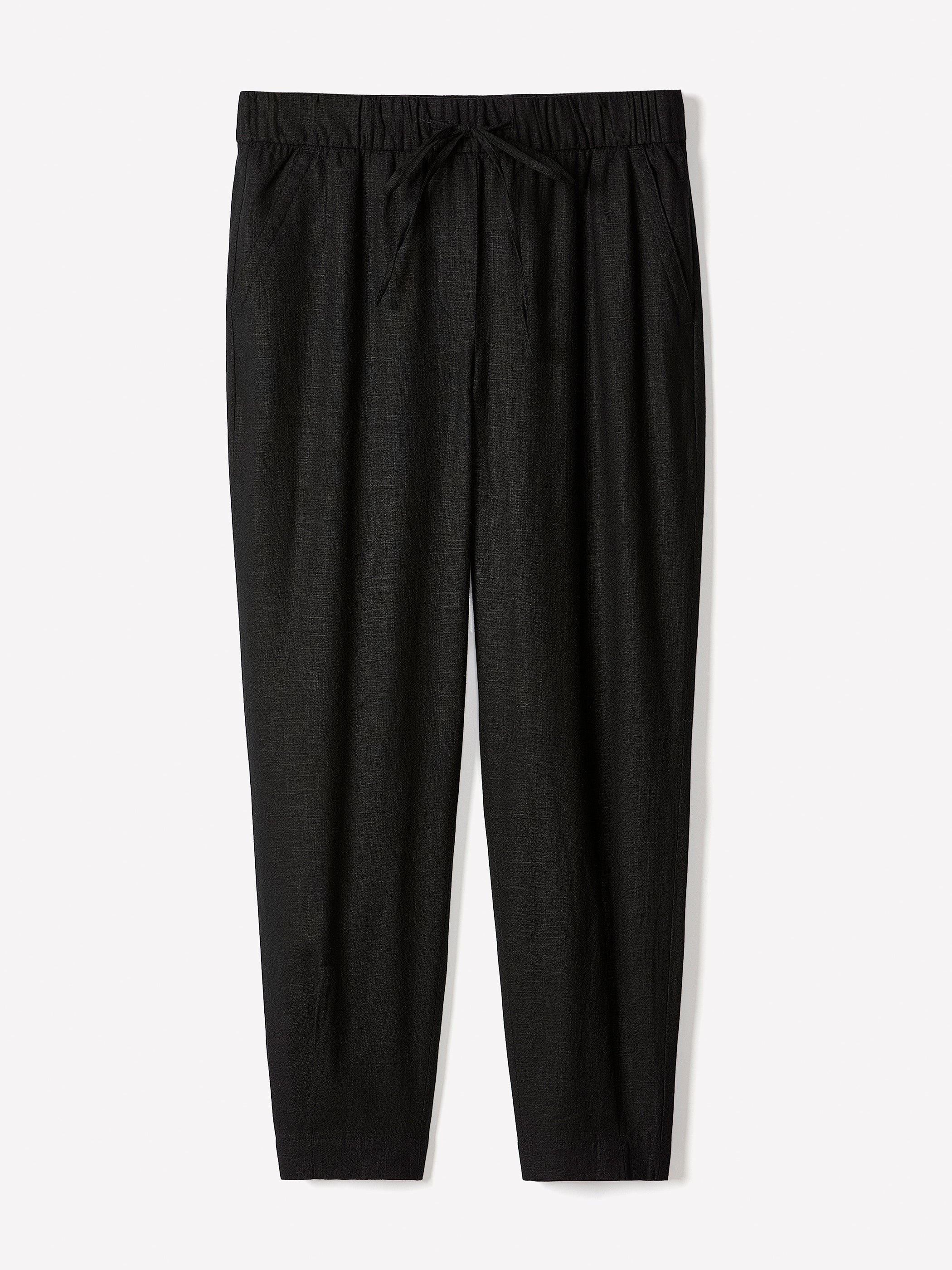 Linen Mid-Rise Tapered-Leg Jogger Pant rw&co Special Promo Price