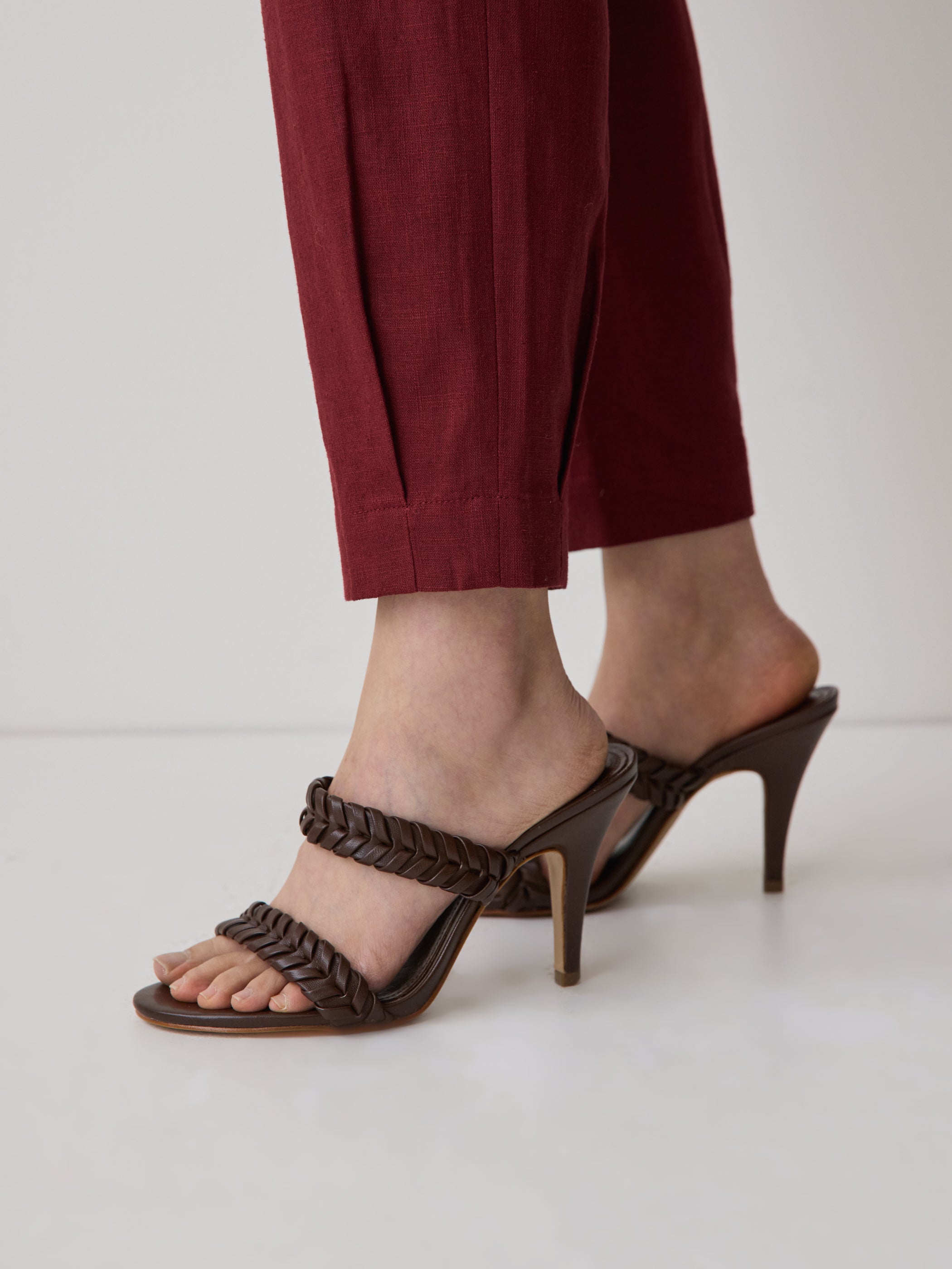 Linen Mid-Rise Tapered-Leg Jogger Pant rw&co Special Promo Price