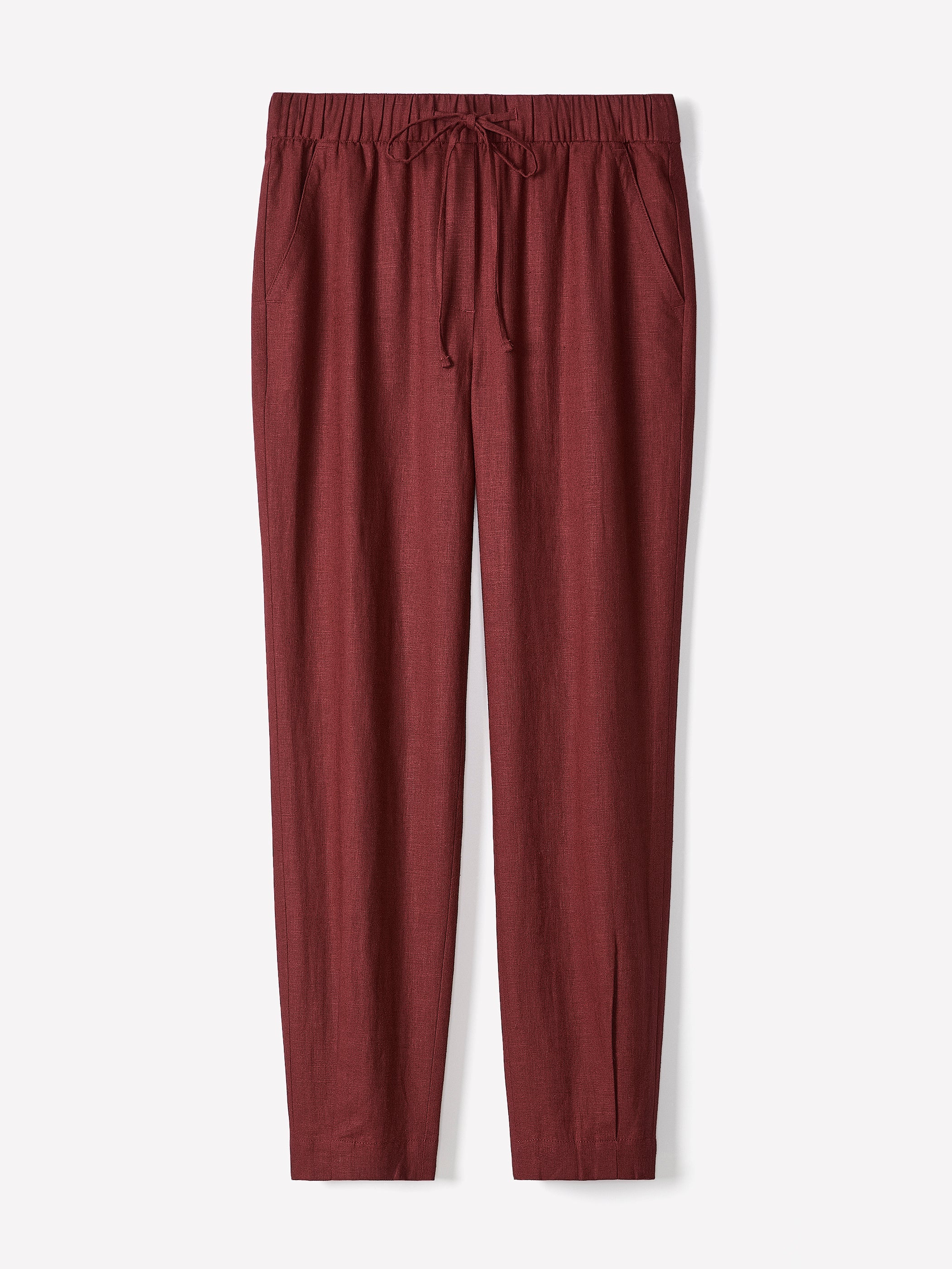 Linen Mid-Rise Tapered-Leg Jogger Pant rw&co Special Promo Price
